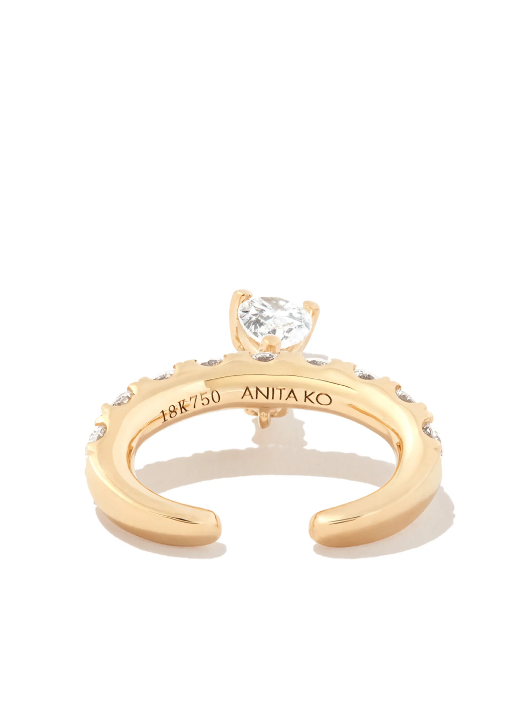 18kt yellow gold Daphne diamond ear cuff
