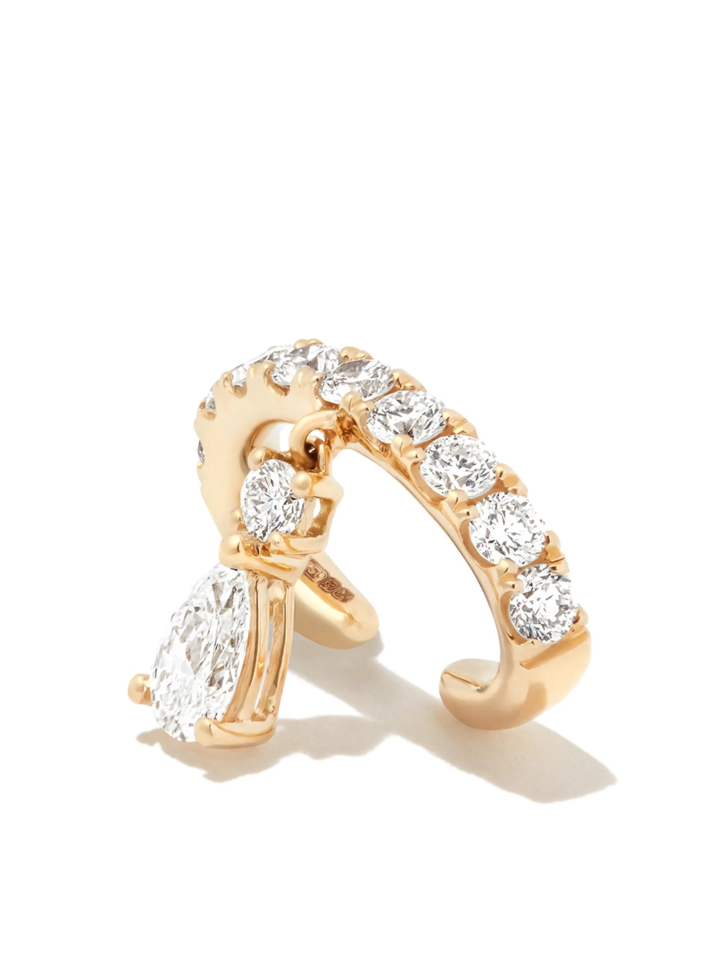 18kt yellow gold Daphne diamond ear cuff