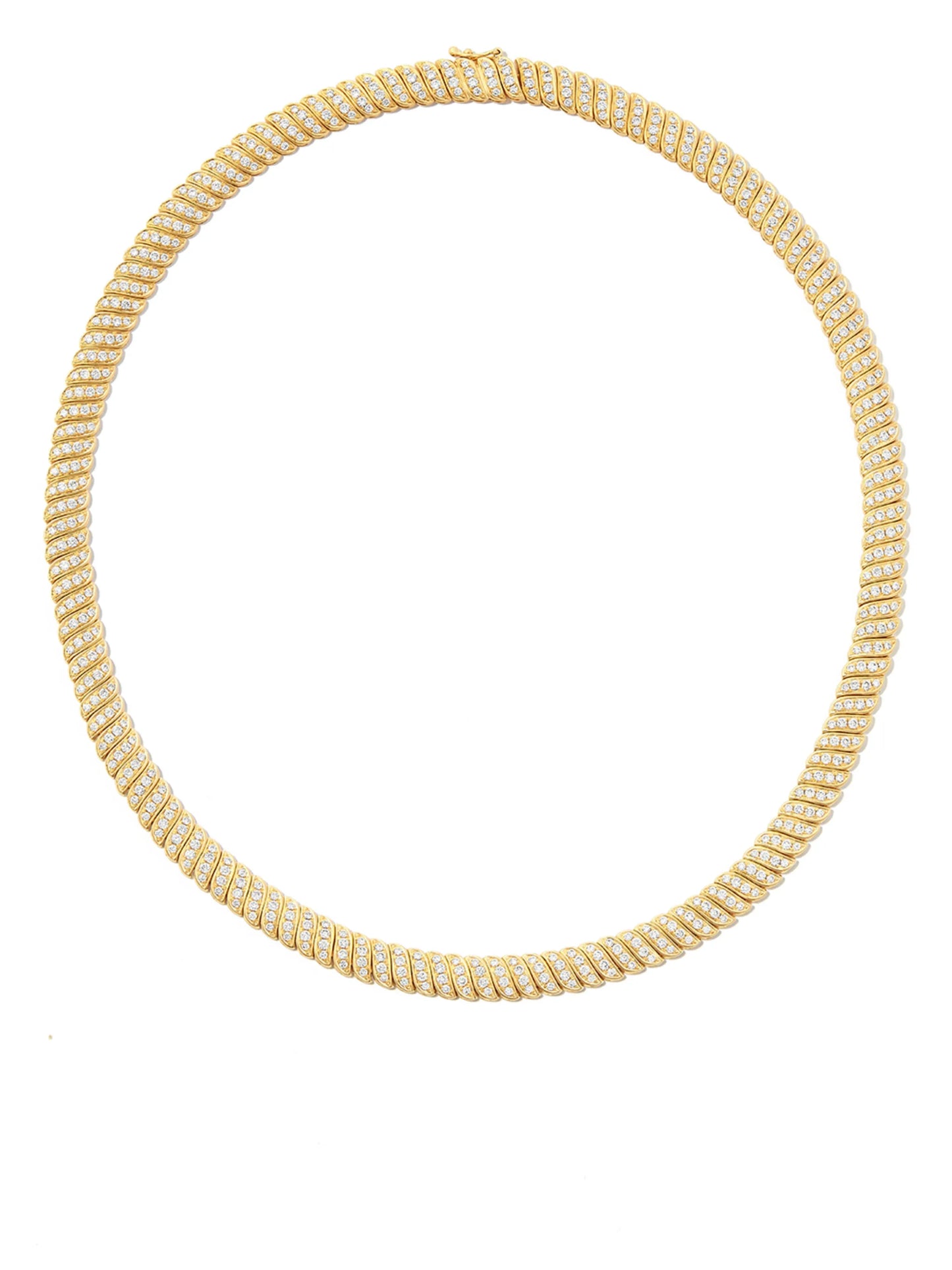 18kt yellow gold Zoe diamond choker necklace