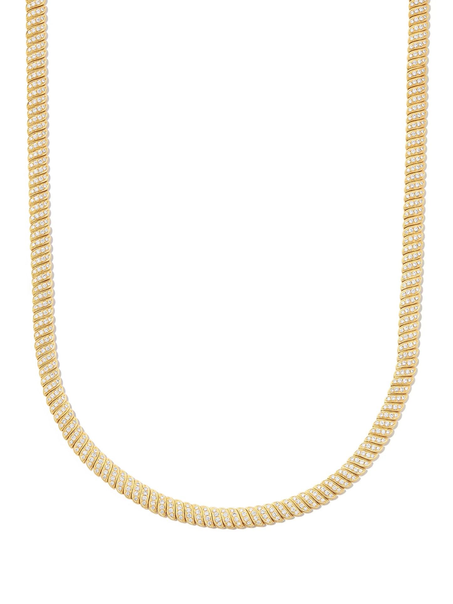 18kt yellow gold Zoe diamond choker necklace