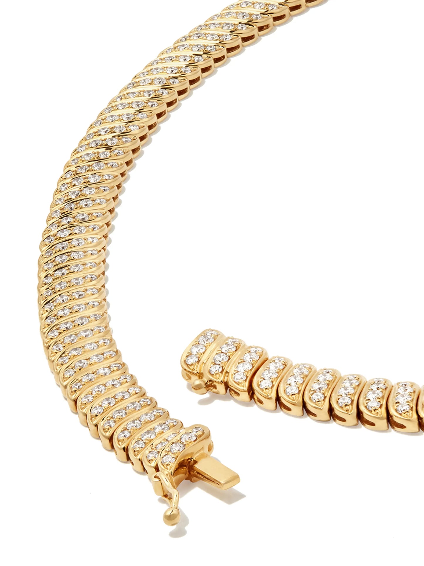 18kt yellow gold Zoe diamond choker necklace