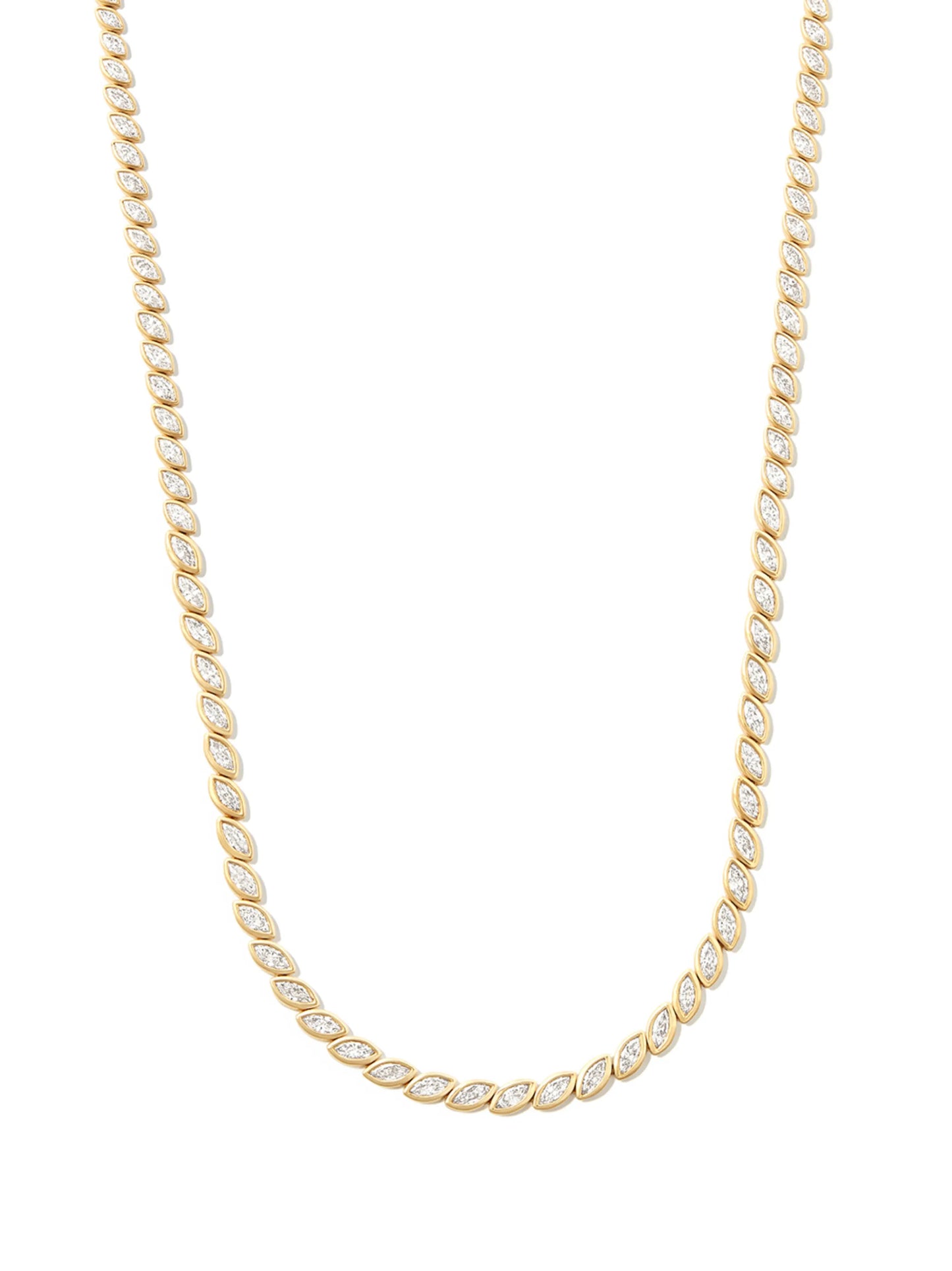 18kt yellow gold diamond choker necklace