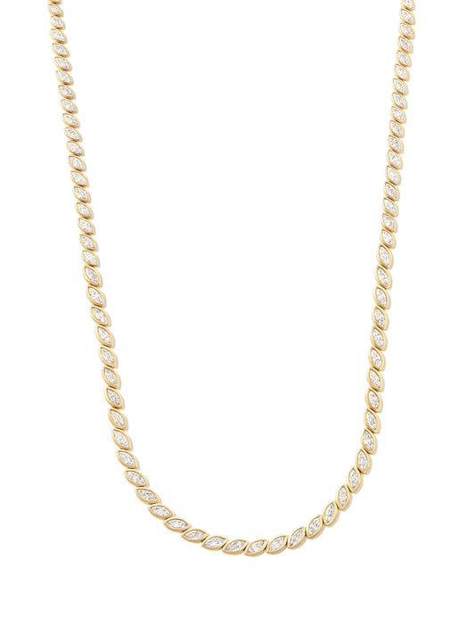18kt yellow gold diamond choker necklace