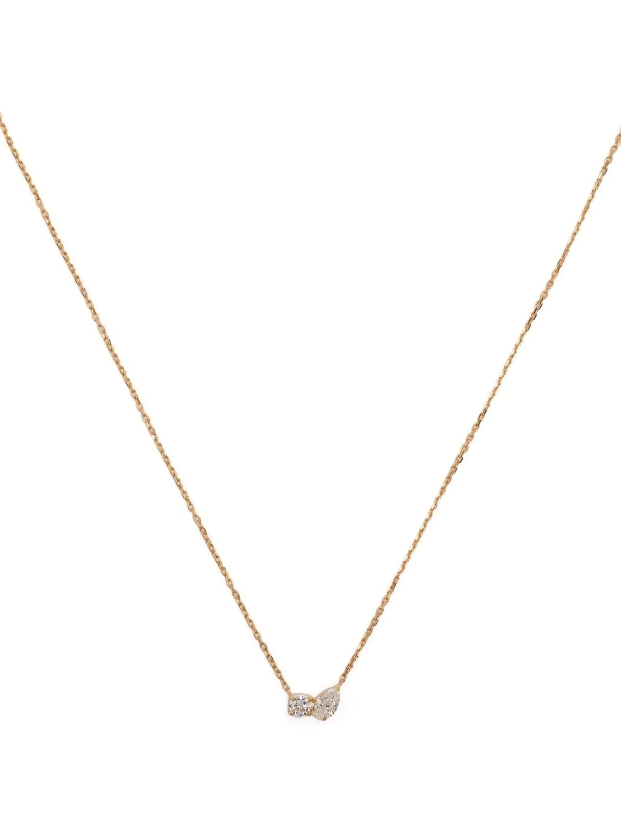 18kt recycled yellow gold Duo diamond necklace