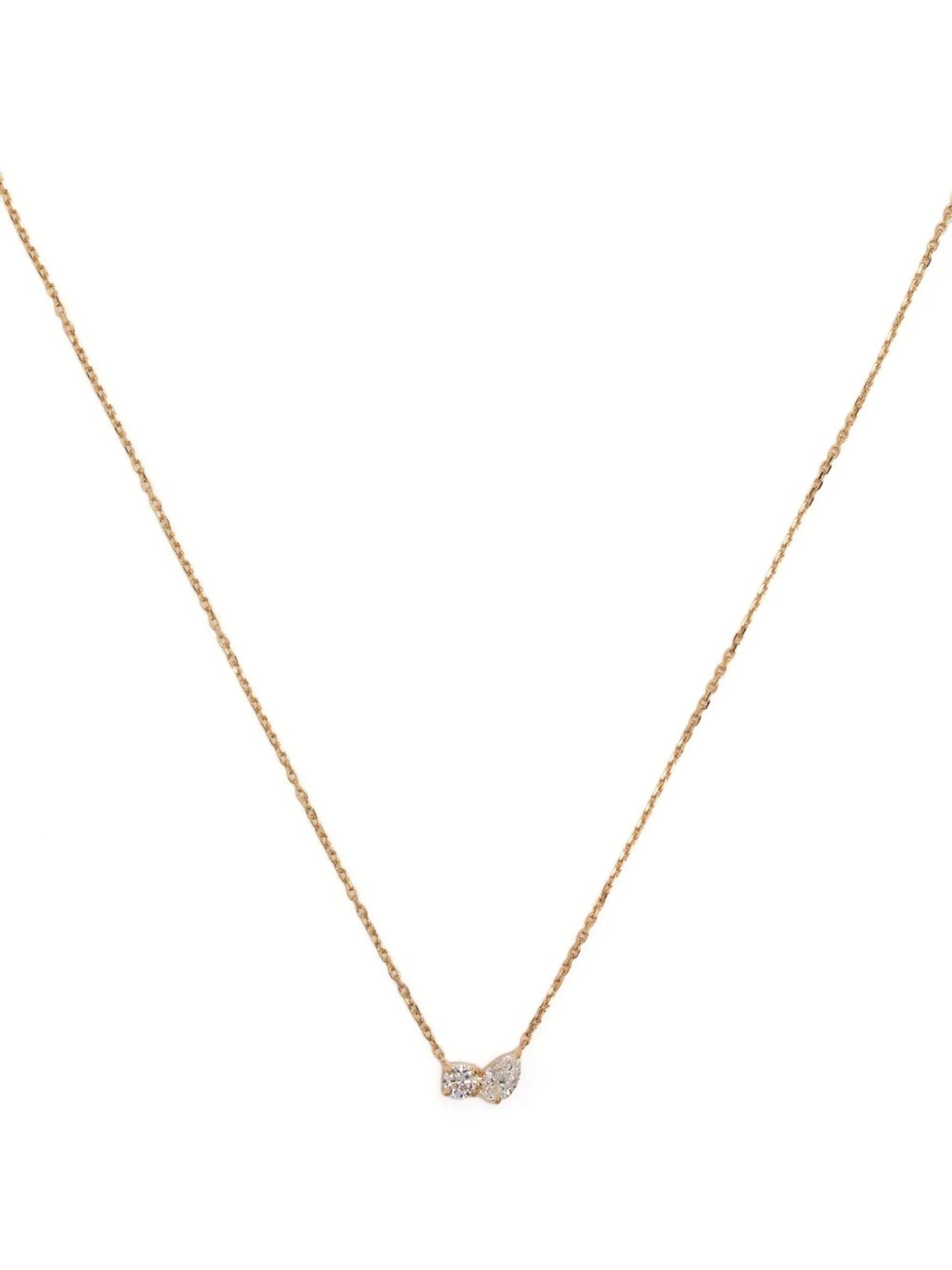 18kt recycled yellow gold Duo diamond necklace