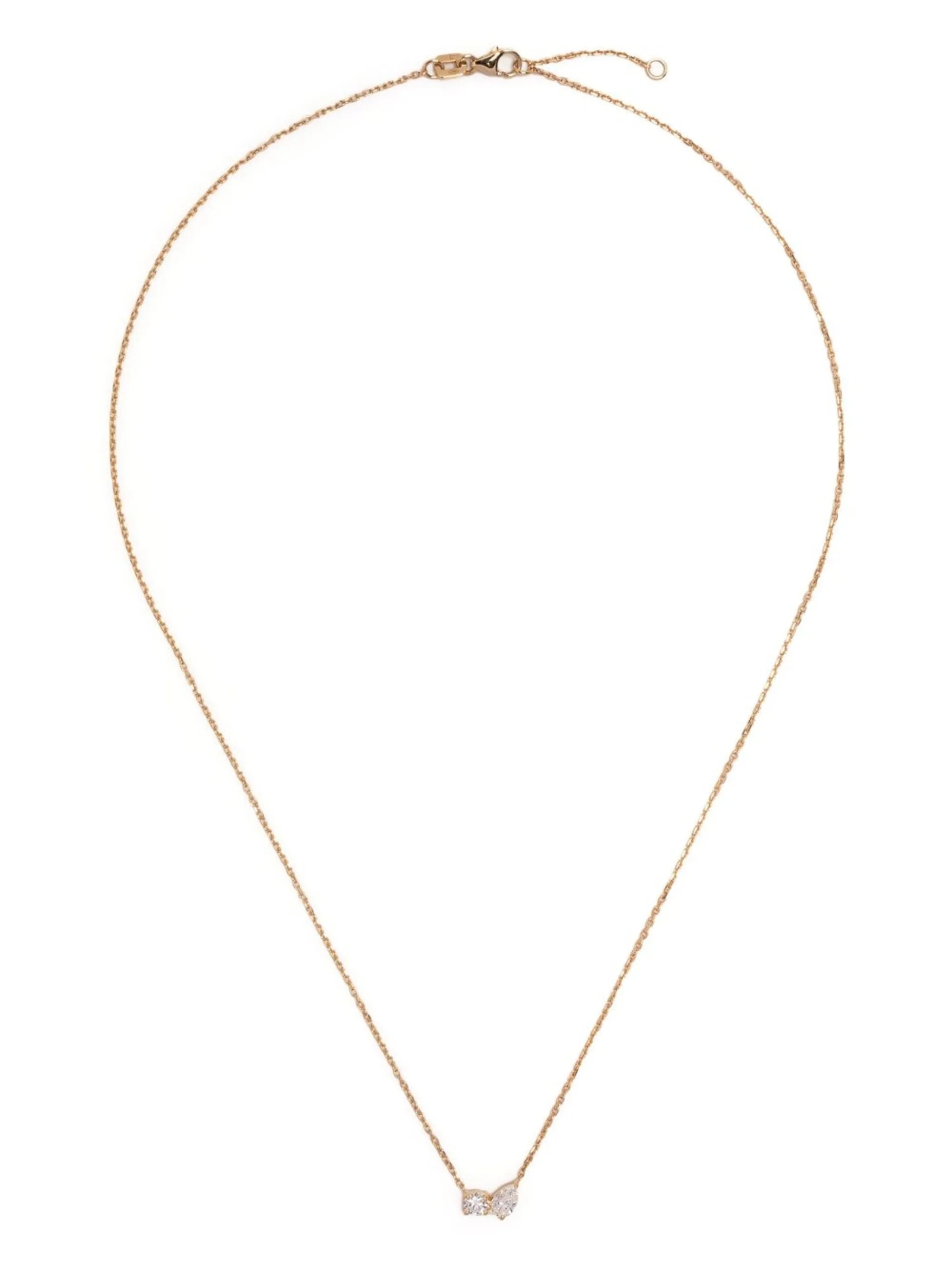 18kt recycled yellow gold Duo diamond necklace