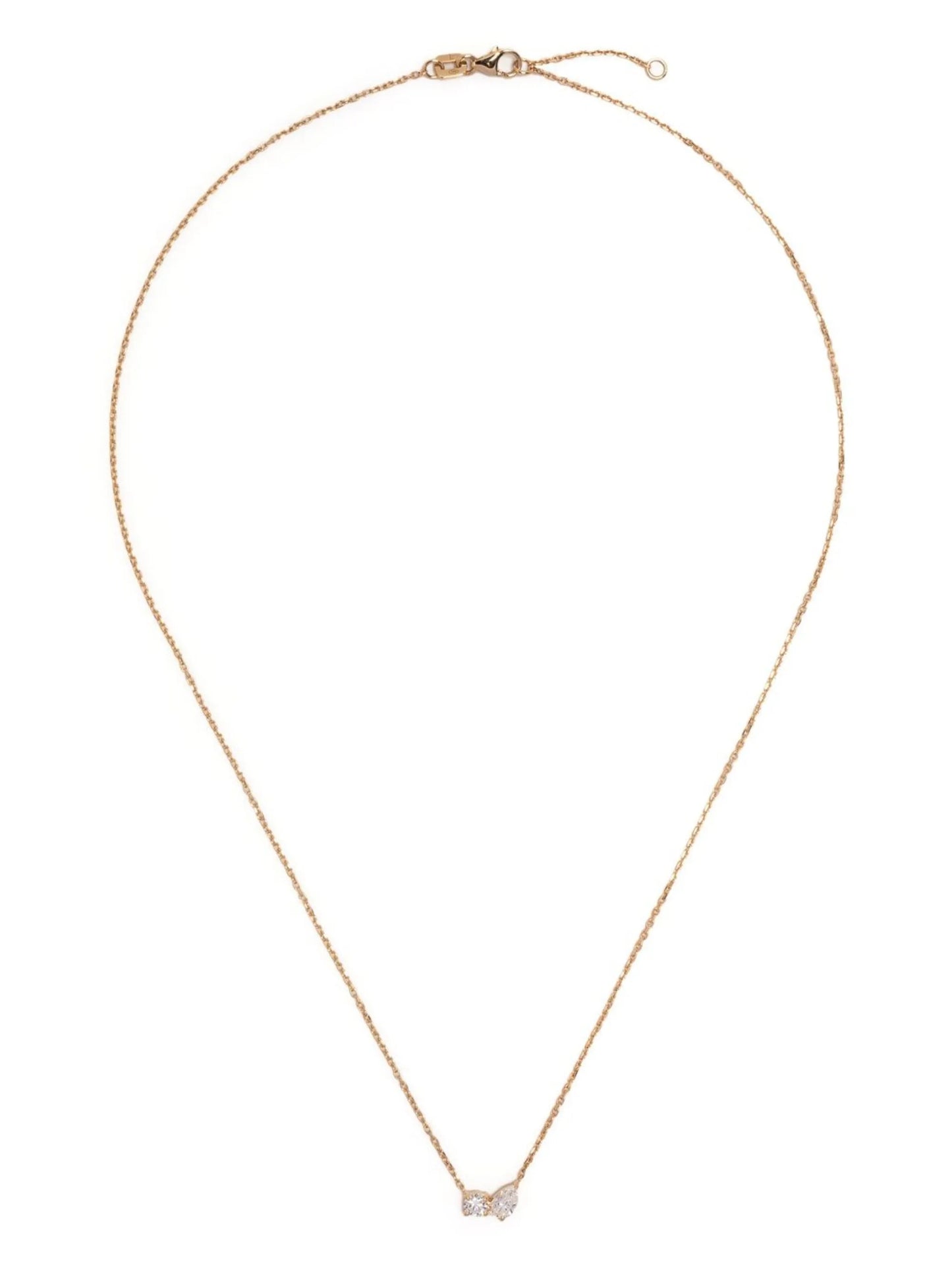 18kt recycled yellow gold Duo diamond necklace
