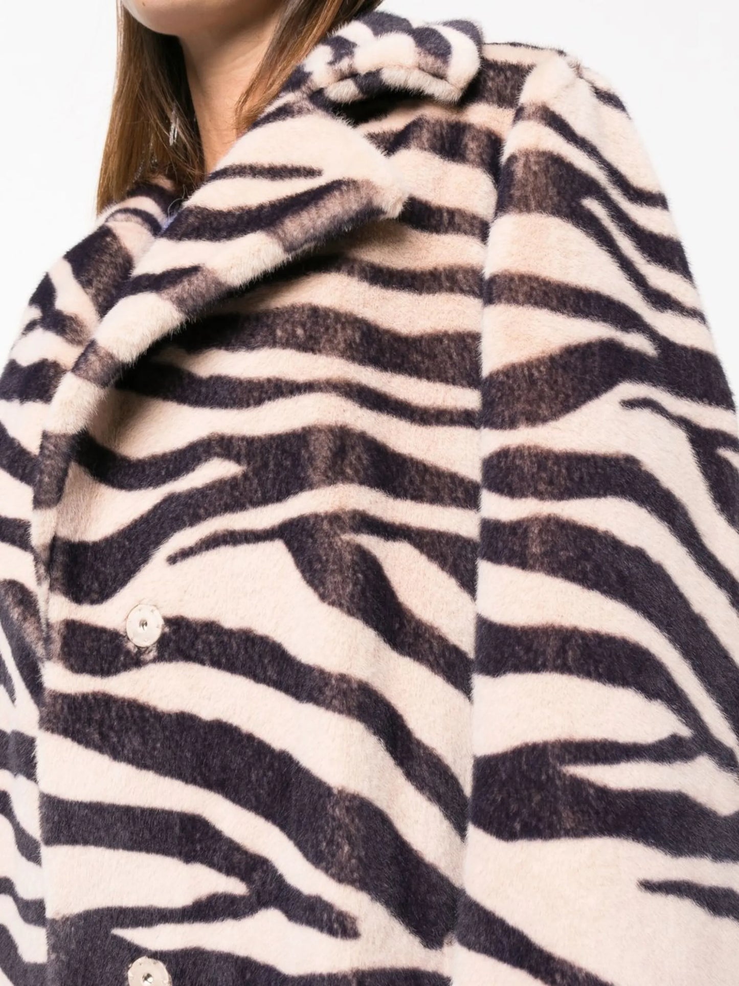 Winnie zebra-print coat