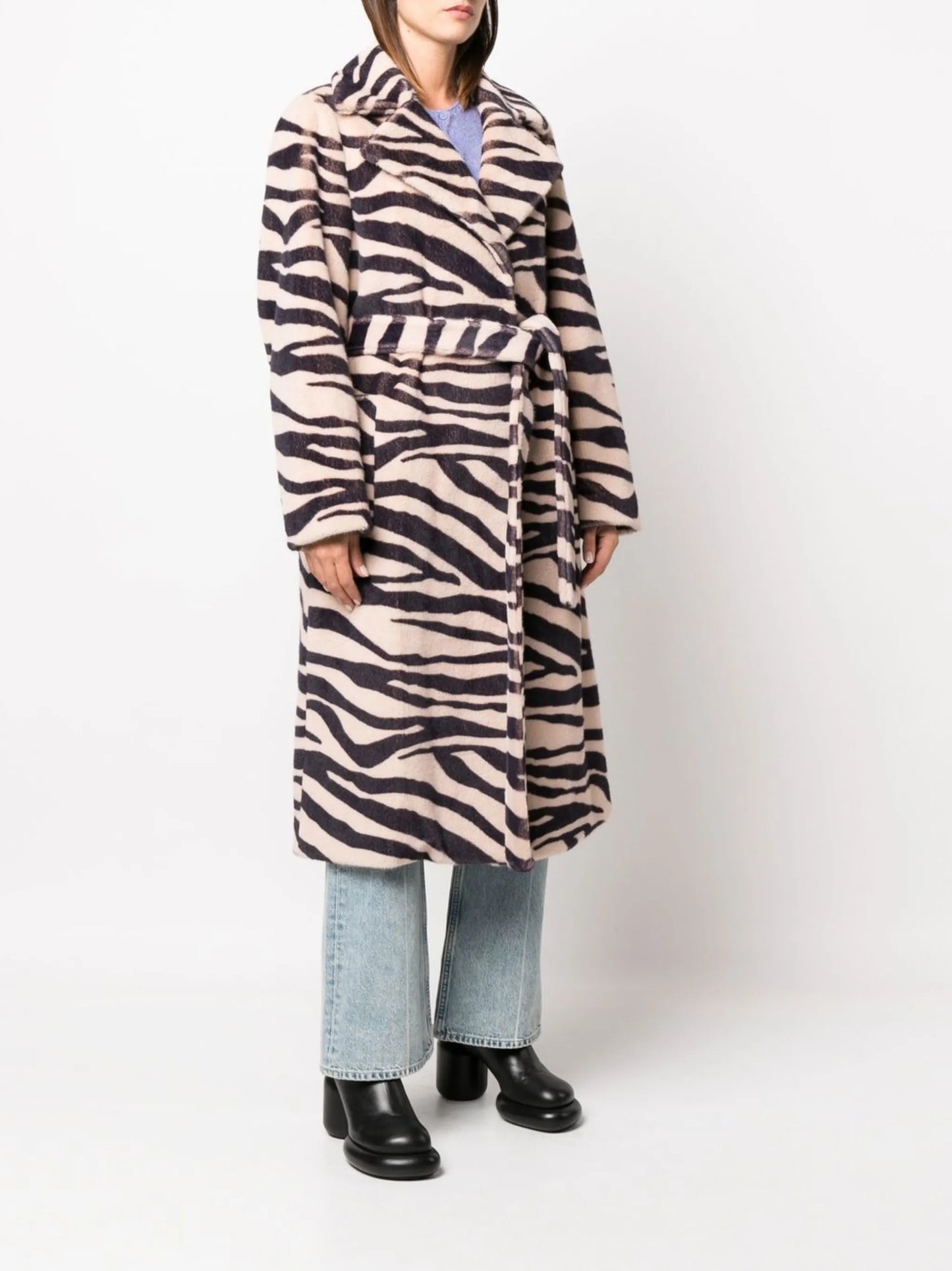 Winnie zebra-print coat