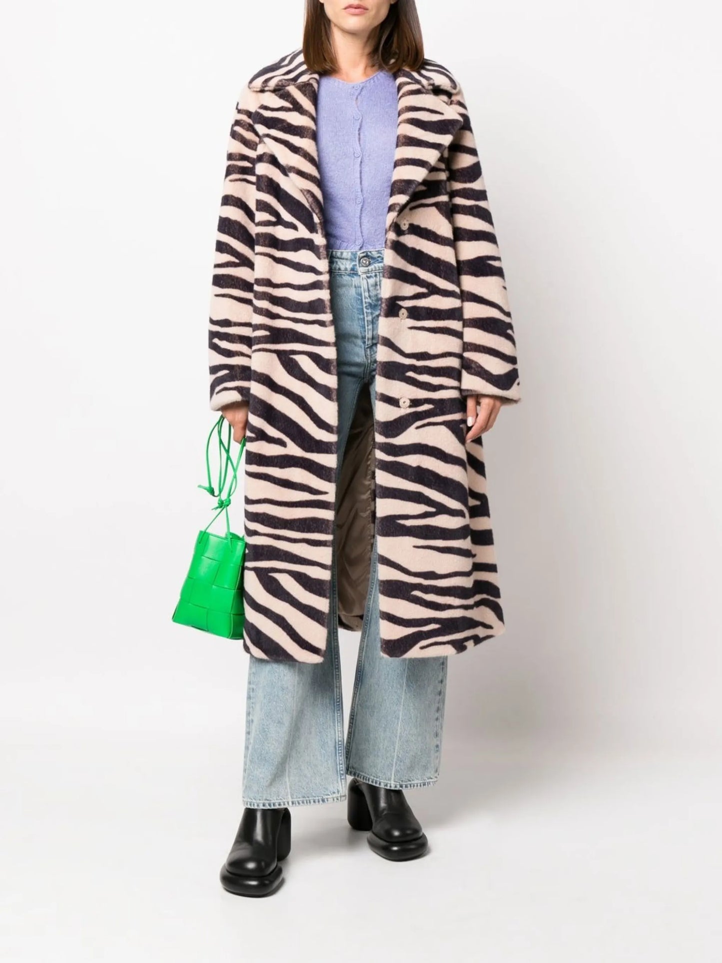 Winnie zebra-print coat