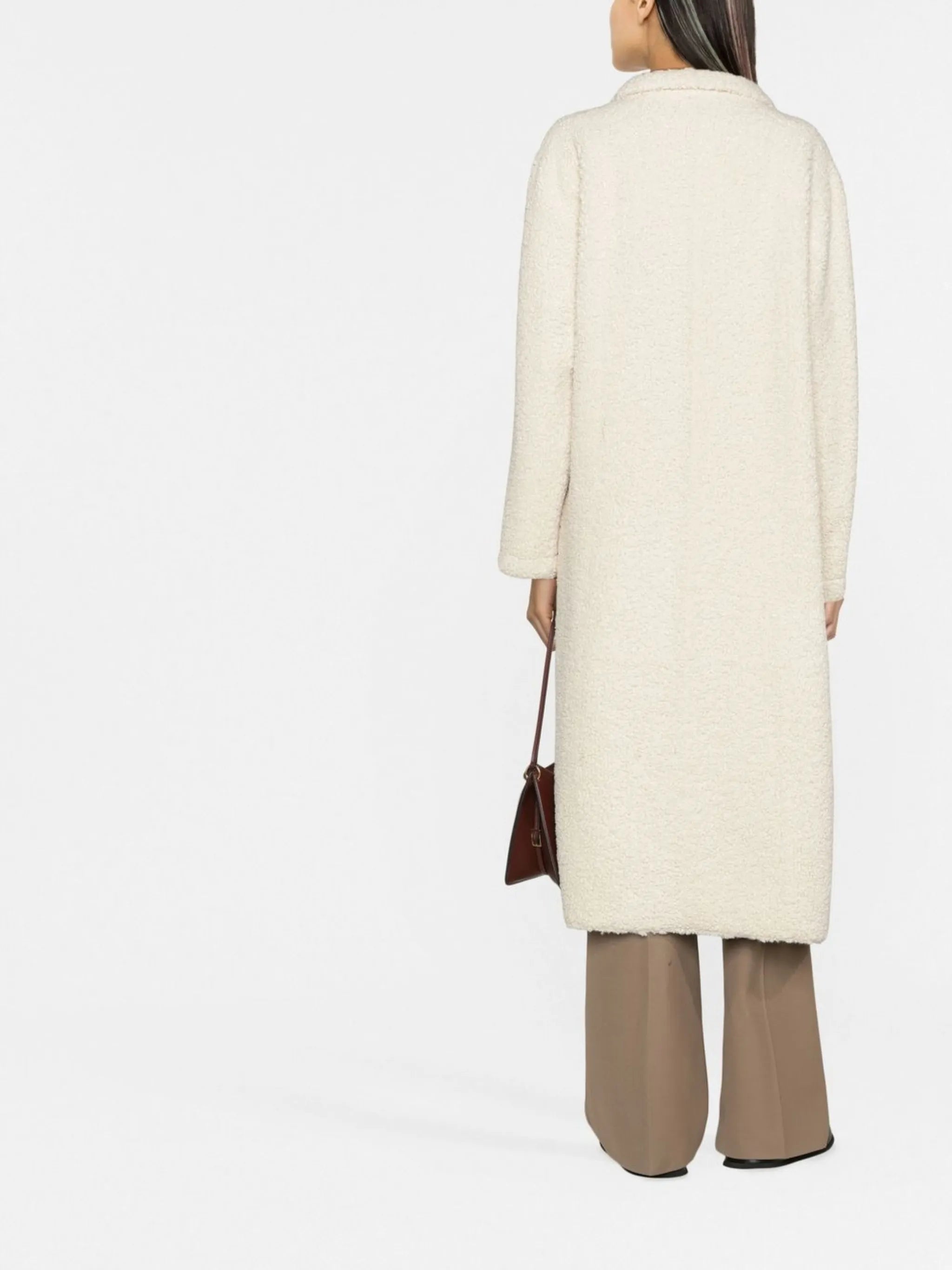 button-up faux-fur coat