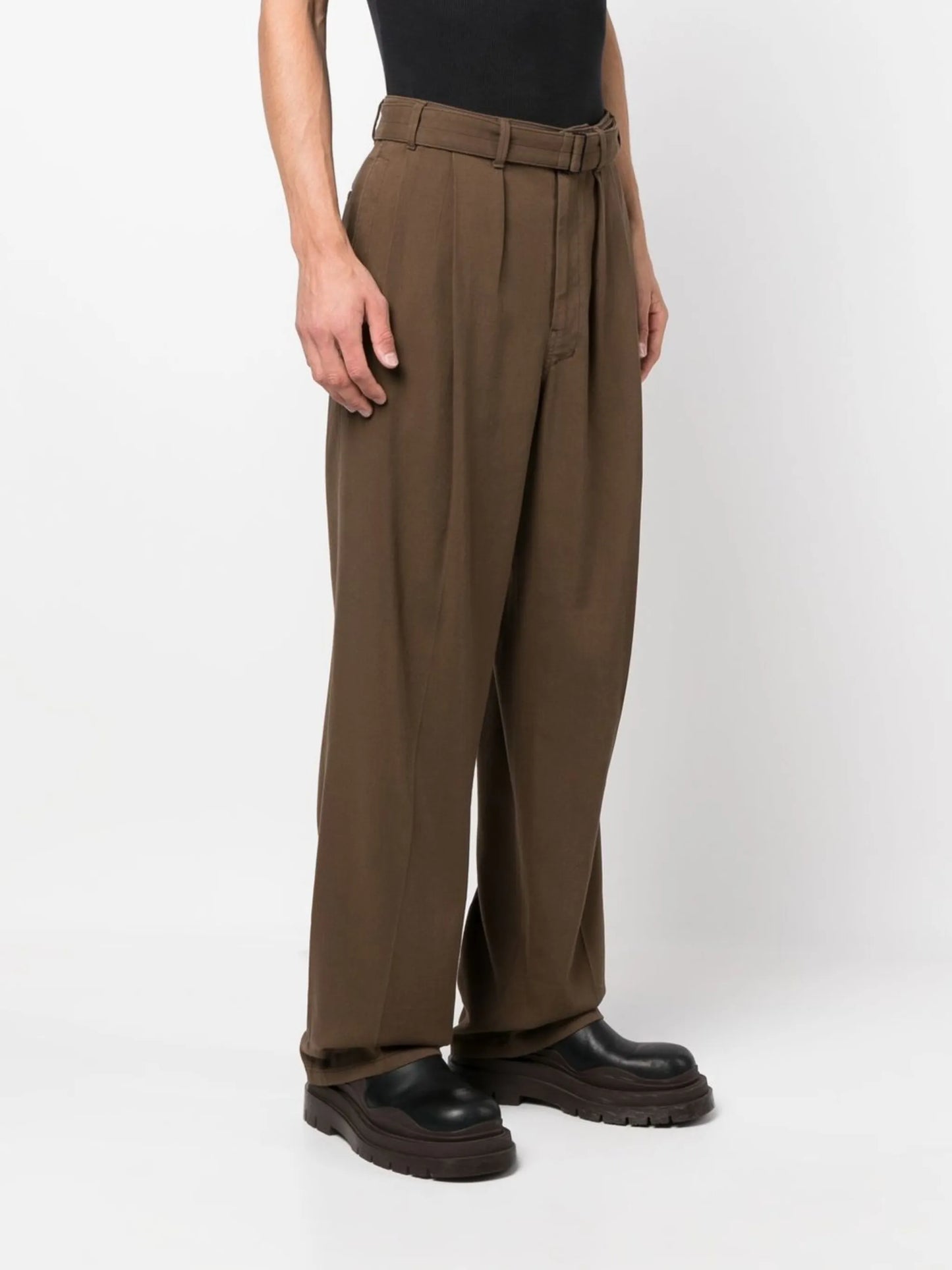 high-waisted wide-leg trousers