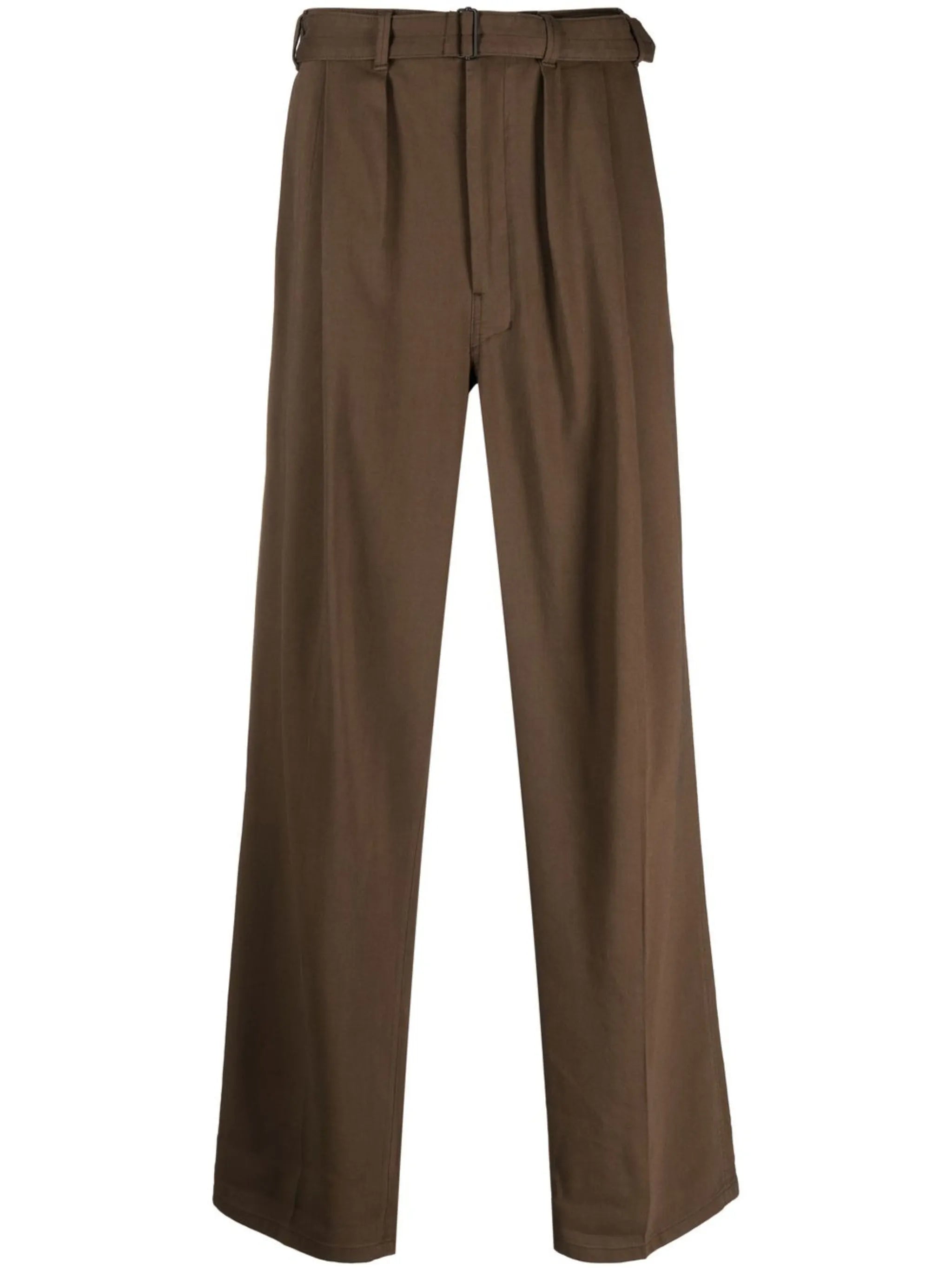 high-waisted wide-leg trousers