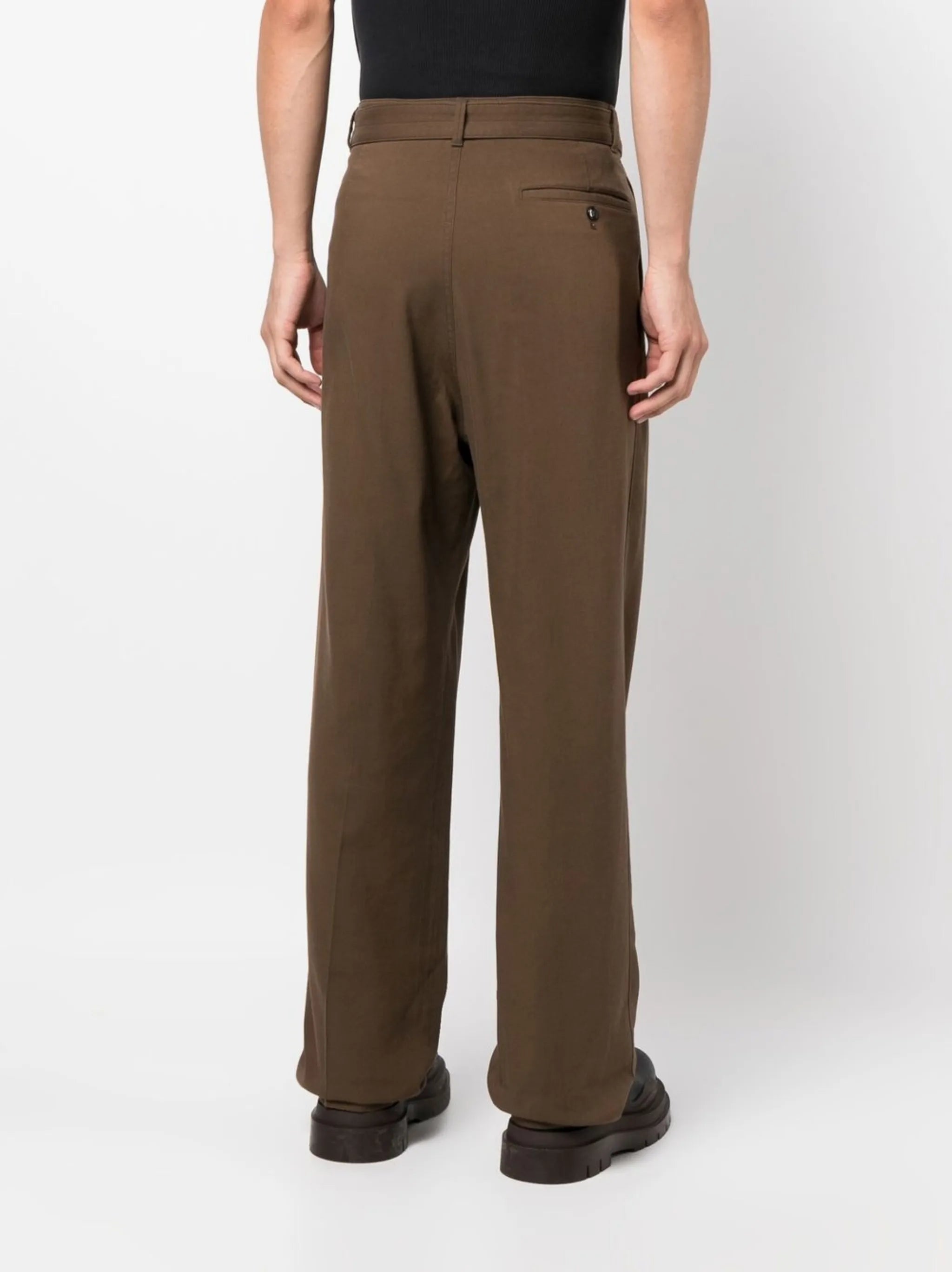 high-waisted wide-leg trousers