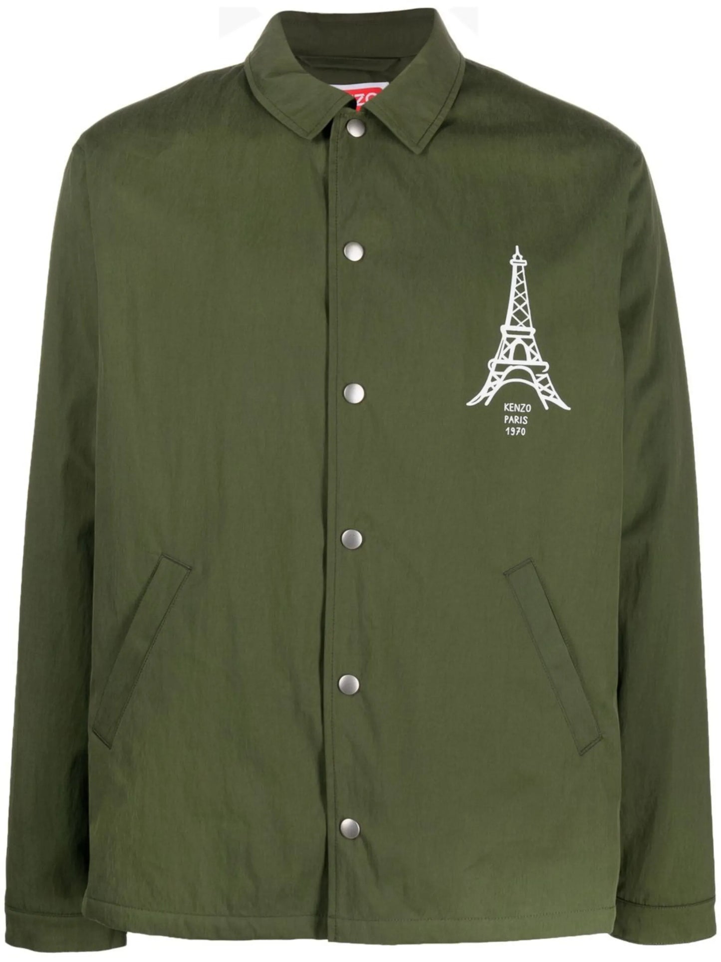 chest logo-print shirt jacket