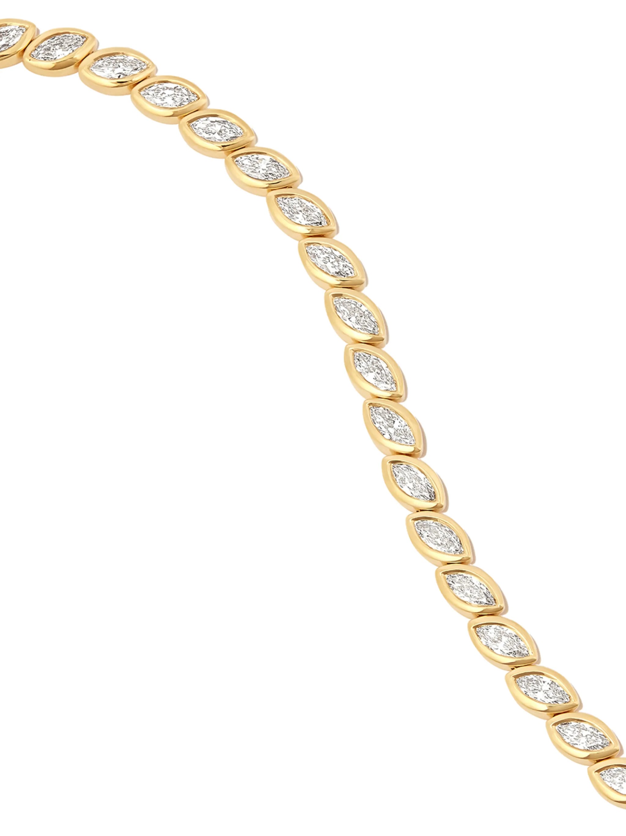 18kt yellow gold diamond tennis bracelet