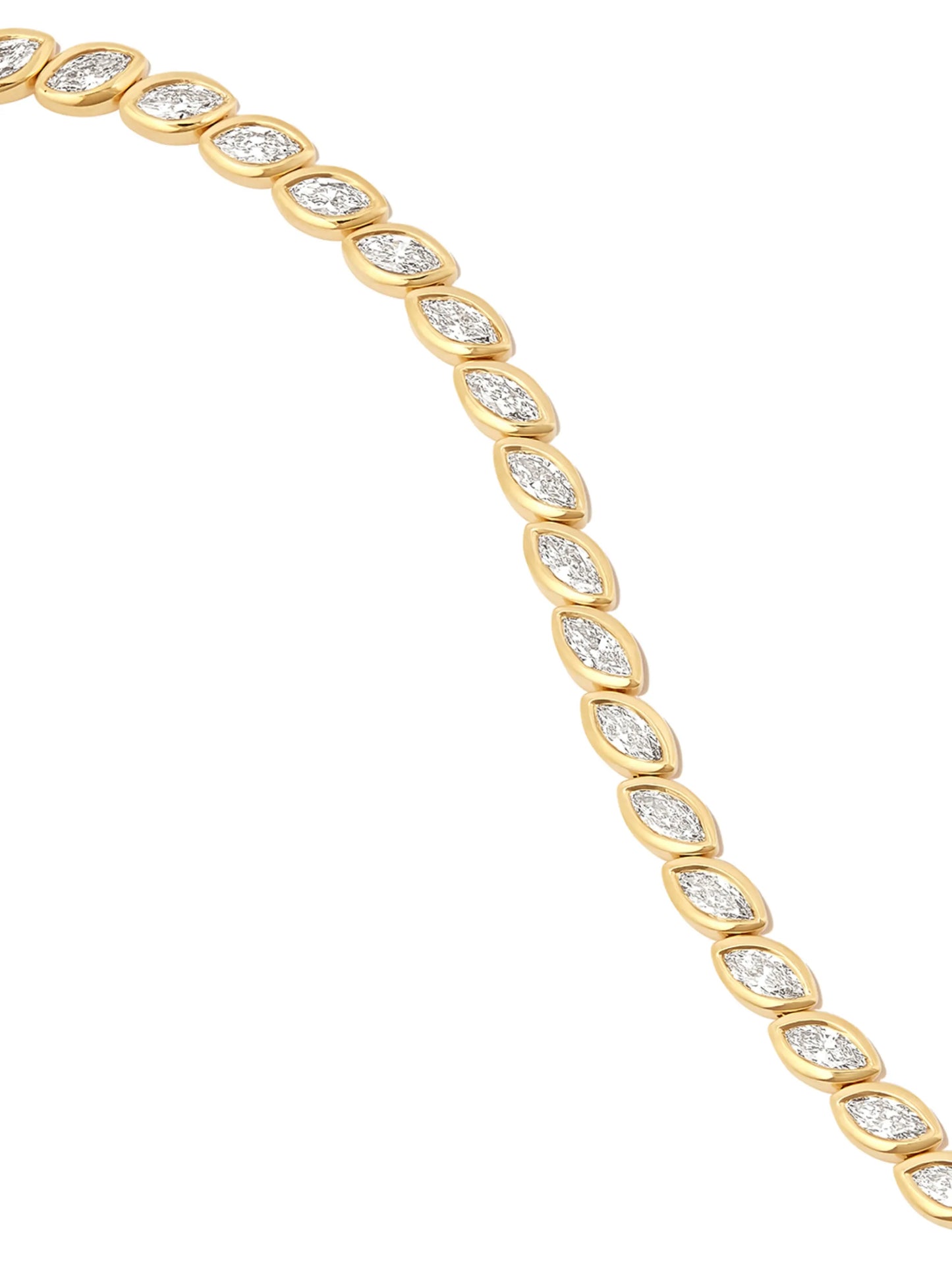 18kt yellow gold diamond tennis bracelet