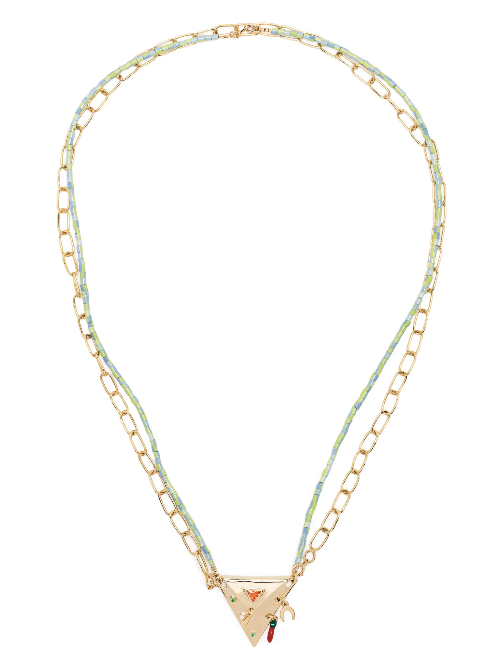 18kt yellow gold Protective Pouch pendant necklace
