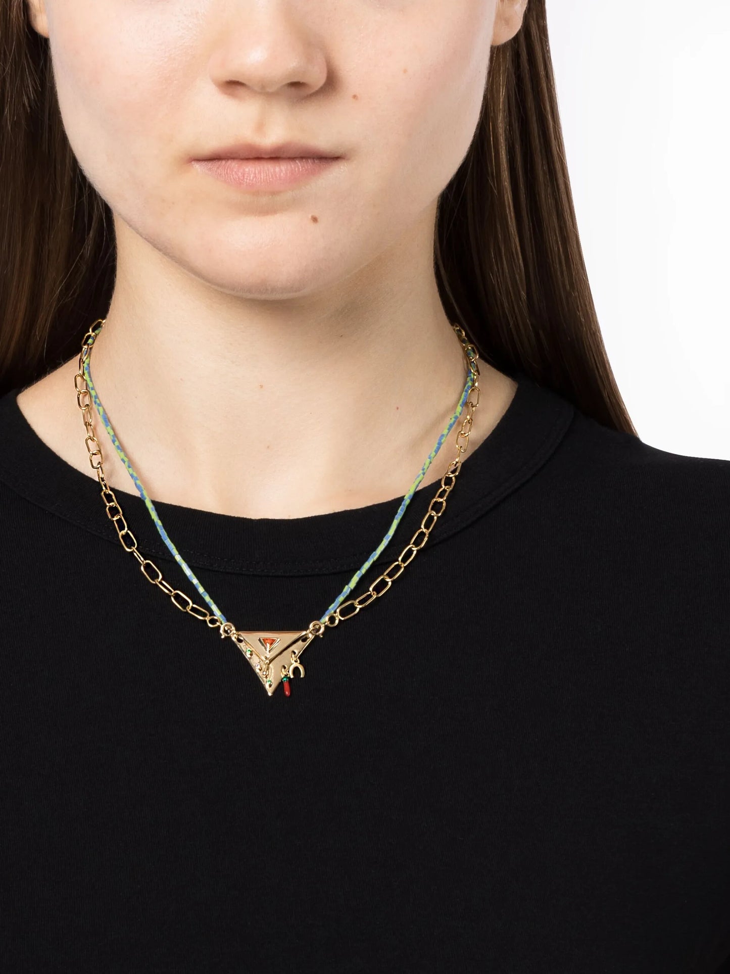 18kt yellow gold Protective Pouch pendant necklace