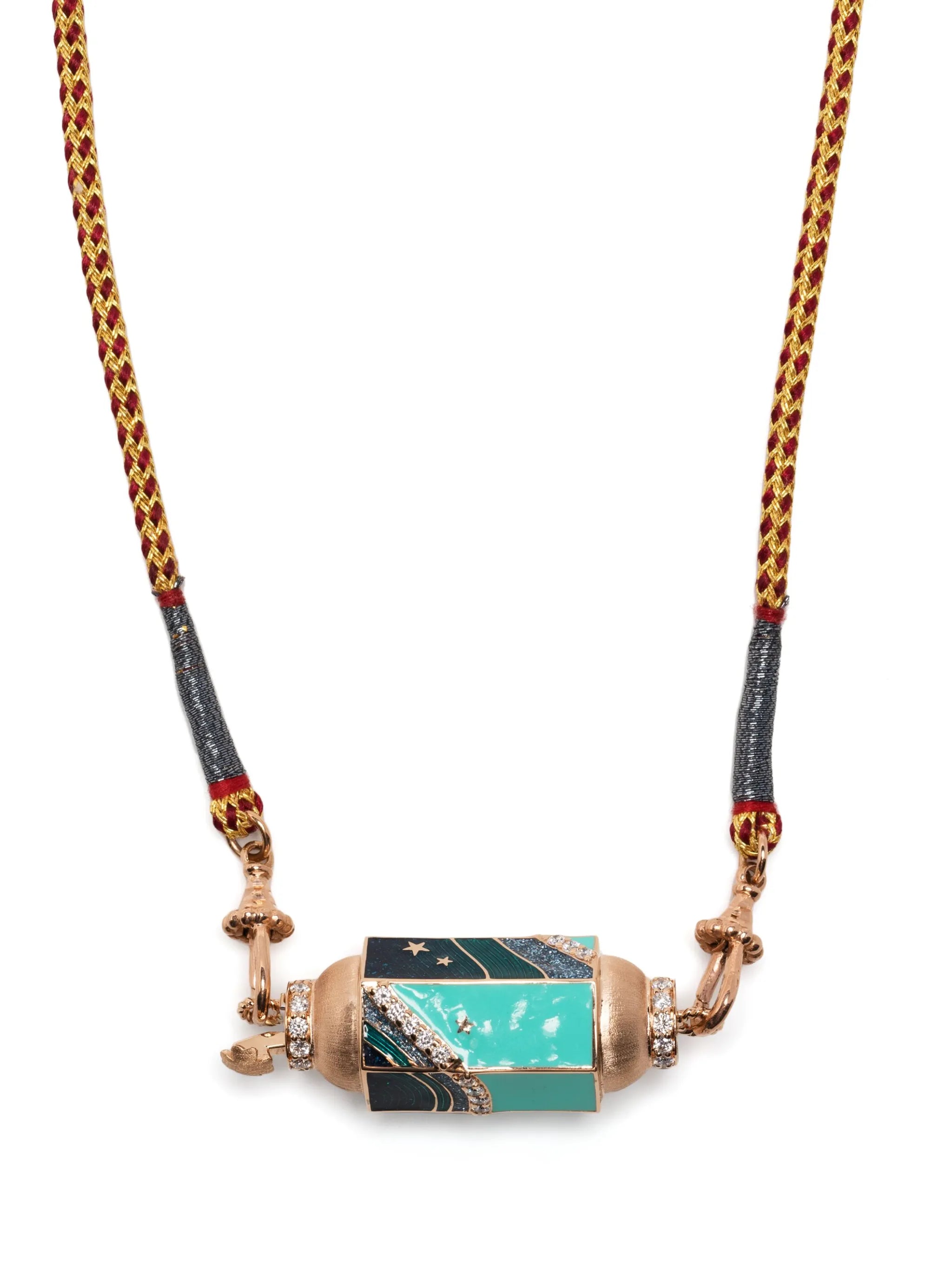 18kt rose gold Milky Way diamond necklace