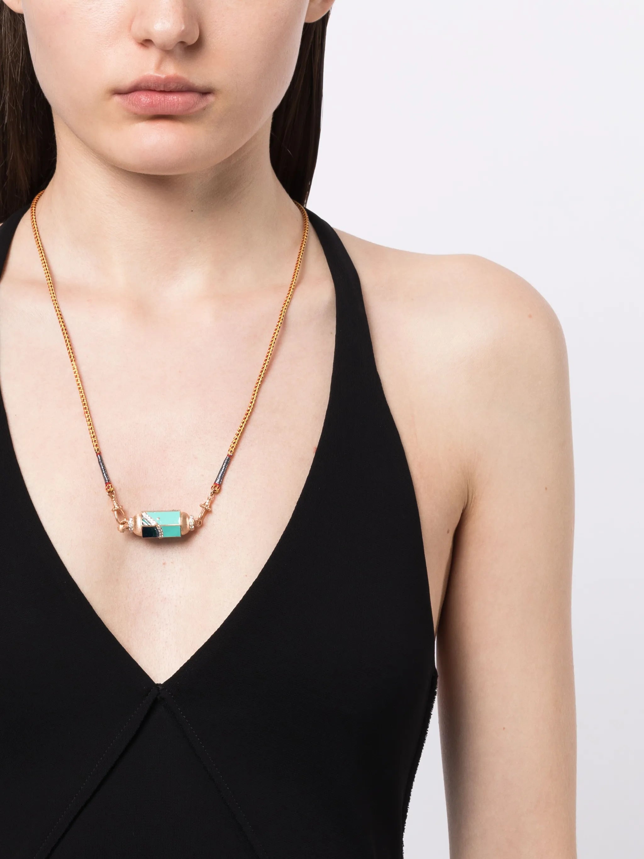 18kt rose gold Milky Way diamond necklace