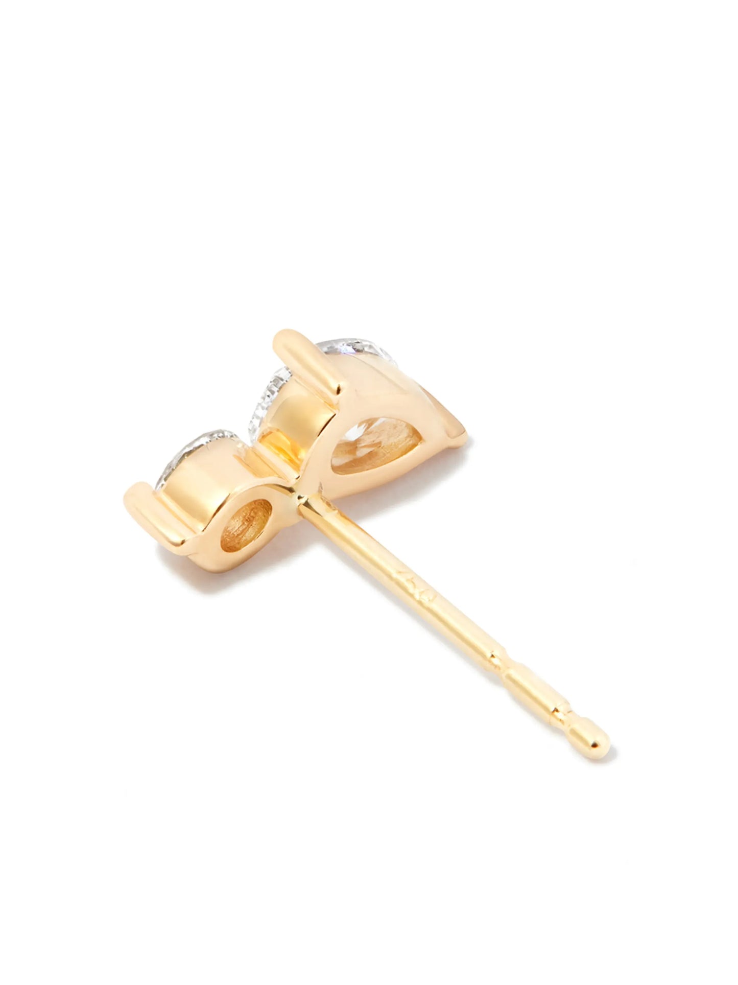 18kt yellow gold diamond stud earring