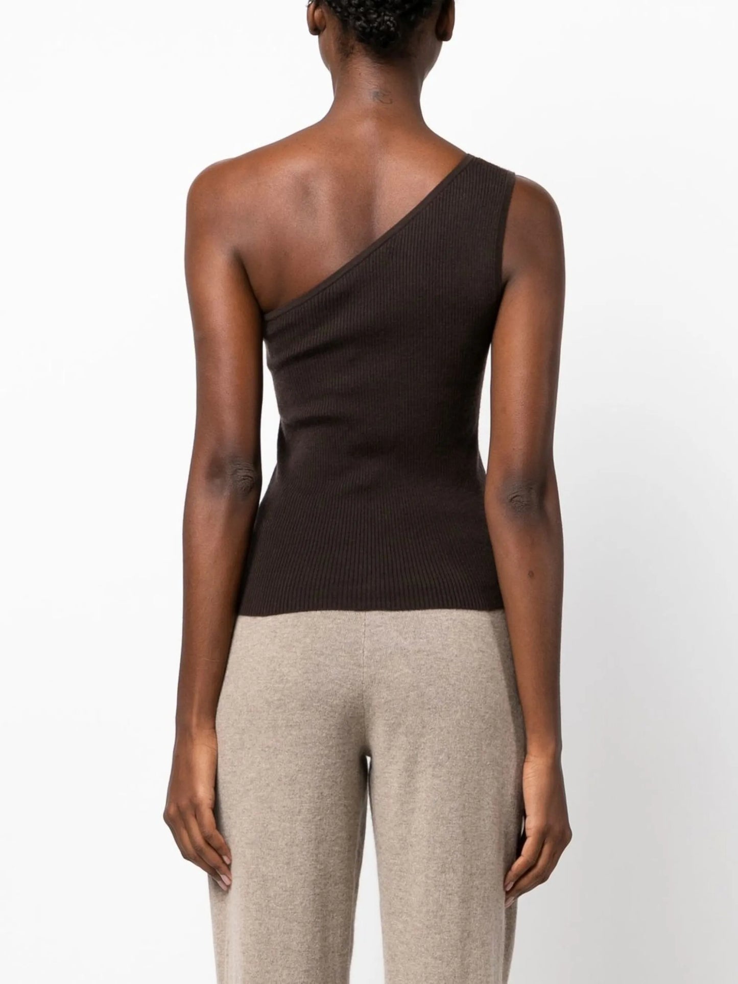 Diya one-shoulder cashmere top