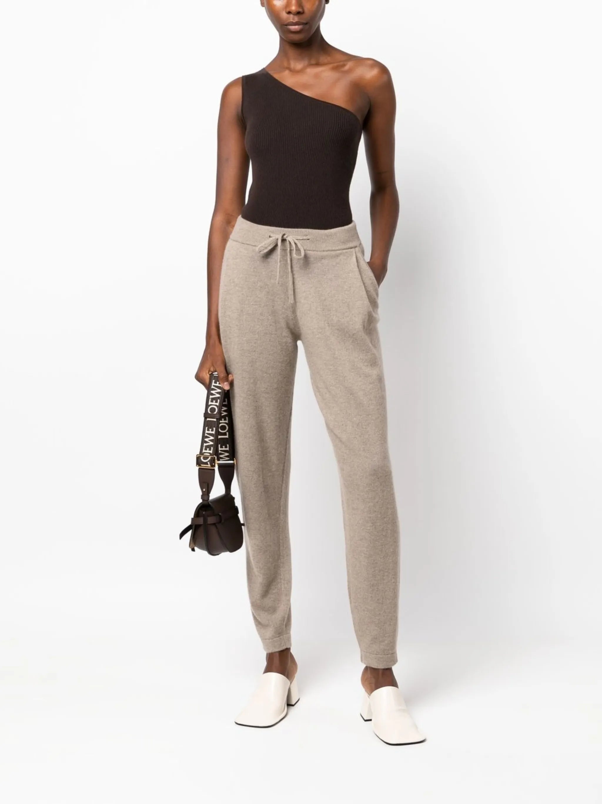Diya one-shoulder cashmere top