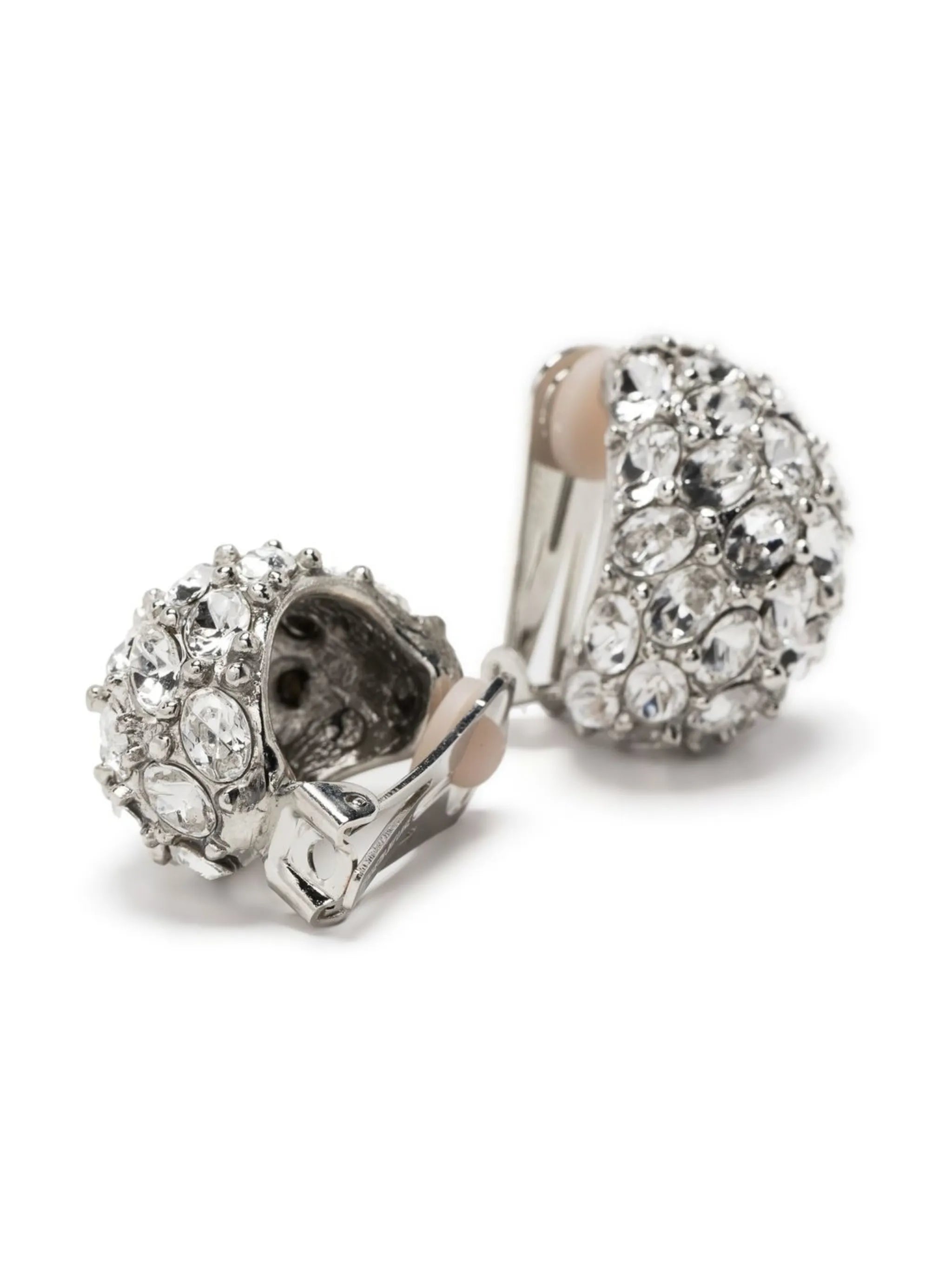 crystal embellished clip-on earrings