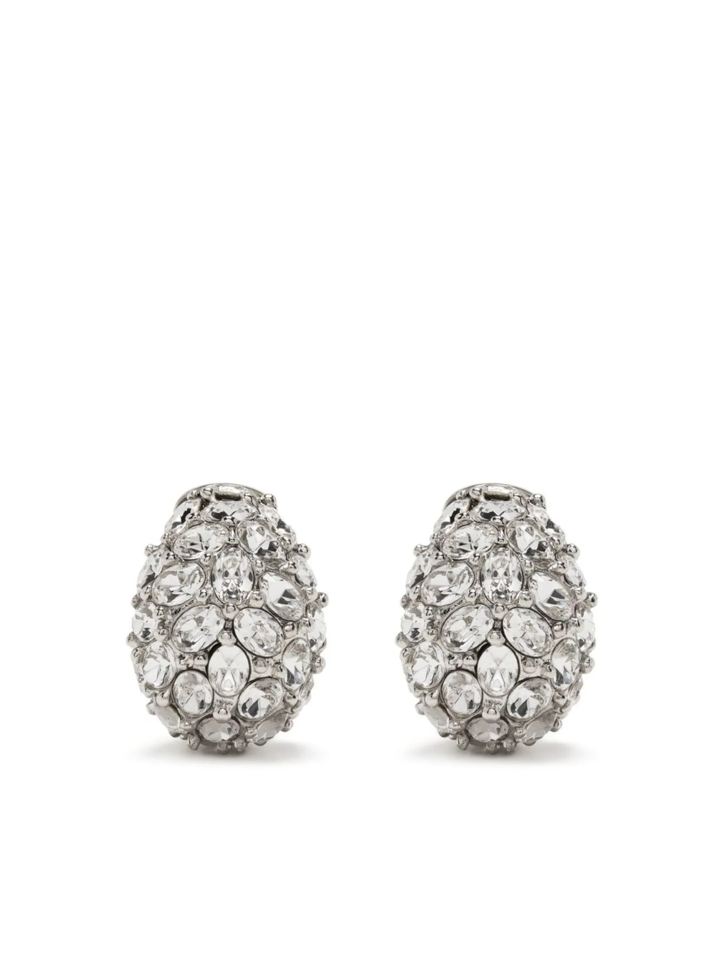 crystal embellished clip-on earrings