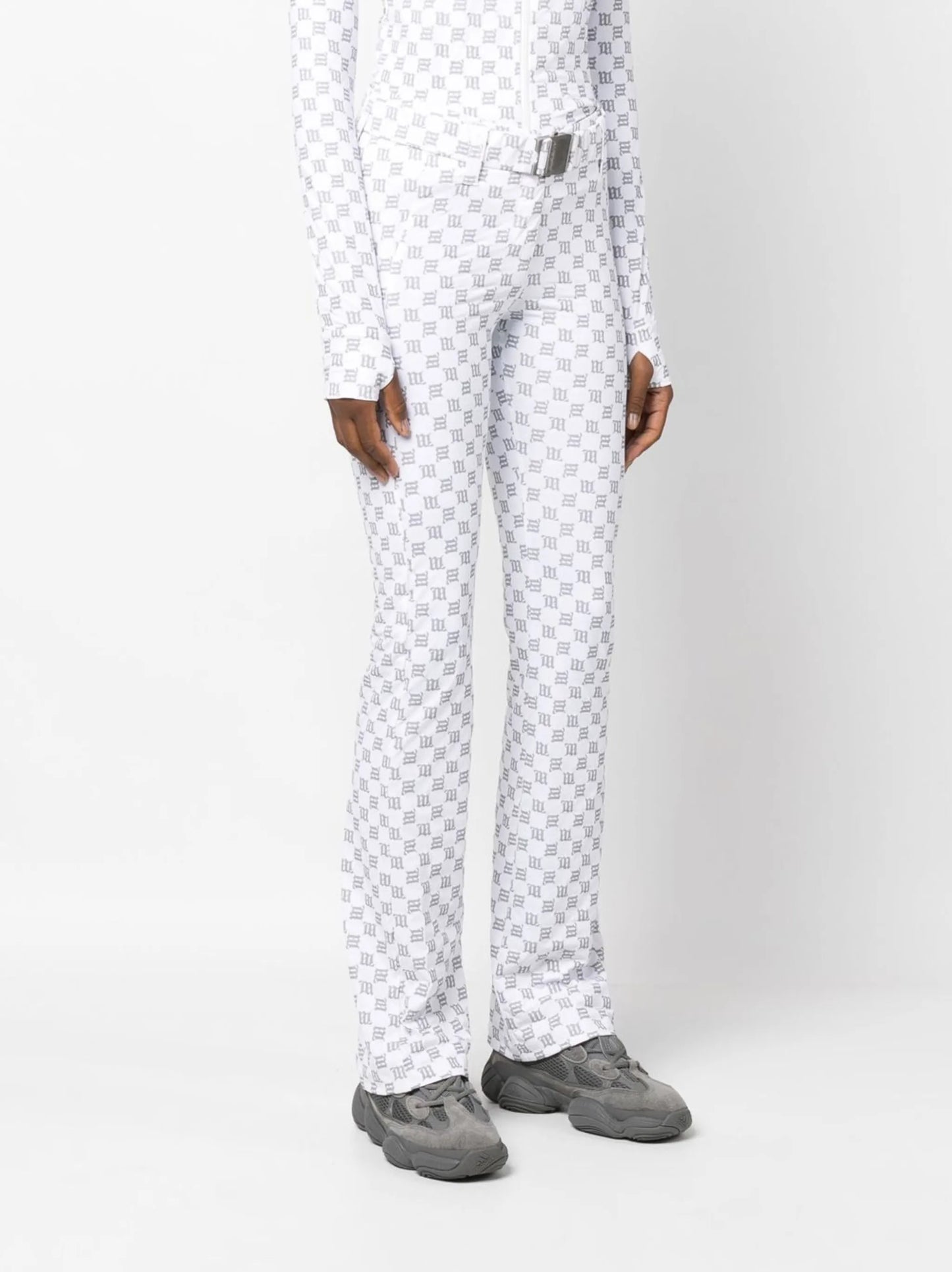 monogram-pattern ski trousers