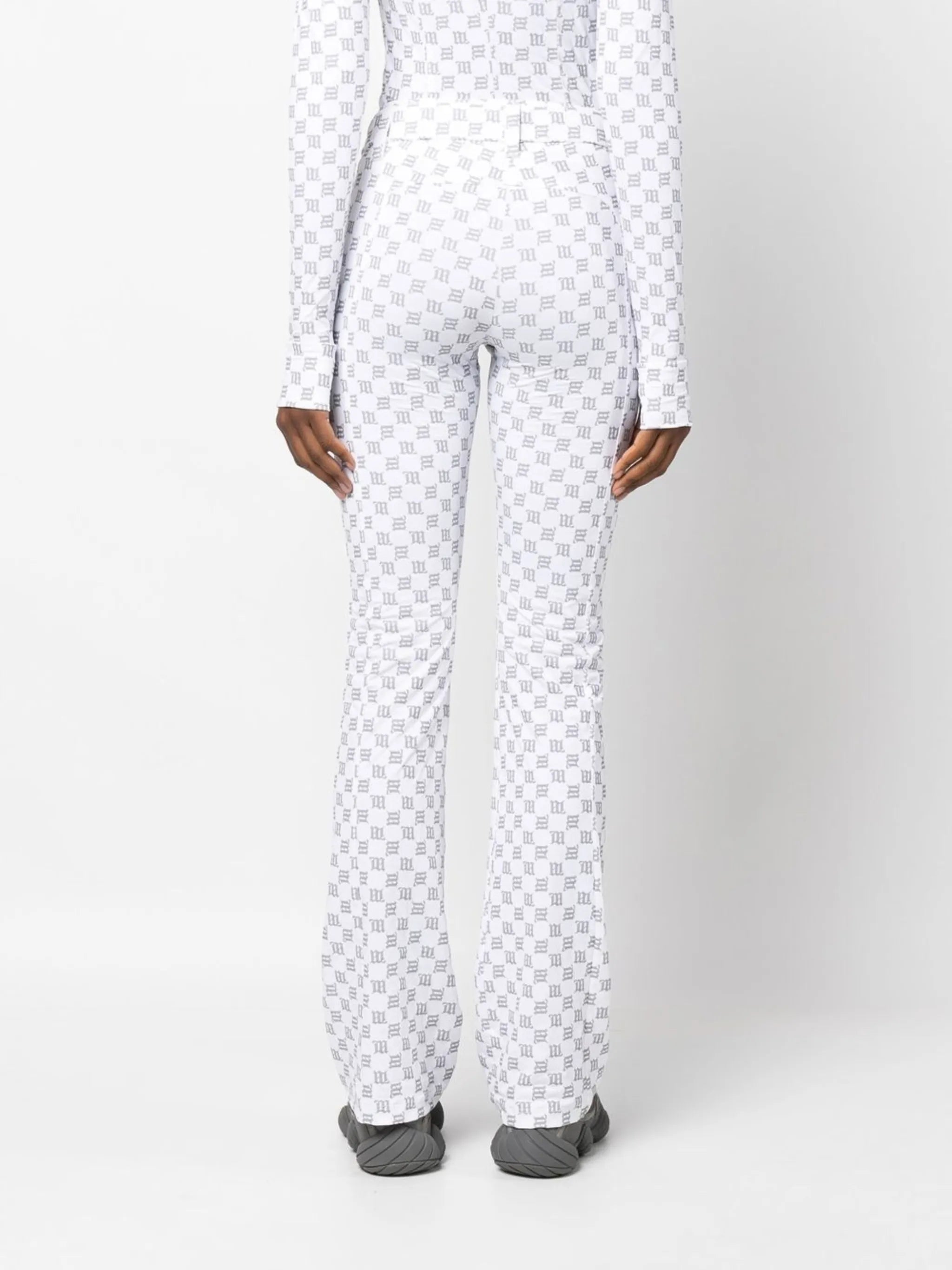 monogram-pattern ski trousers