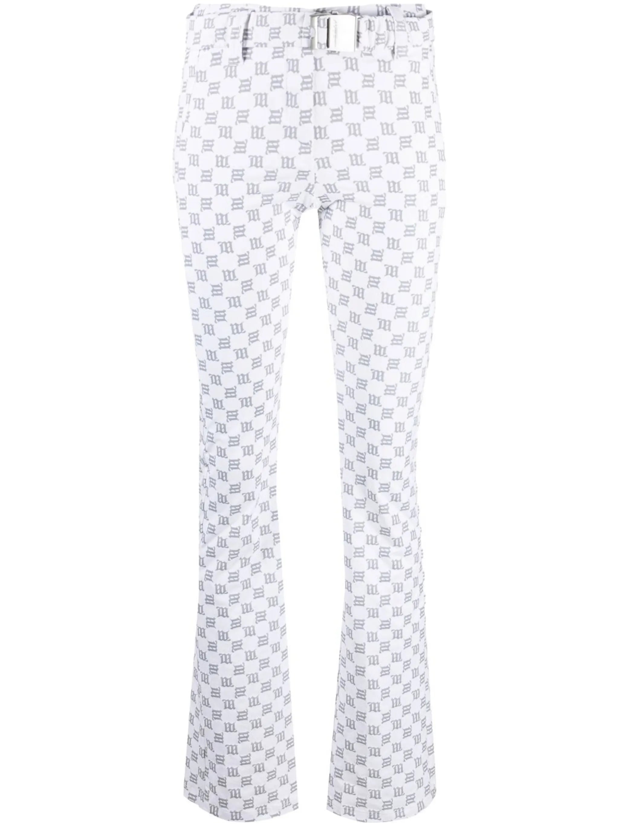 monogram-pattern ski trousers