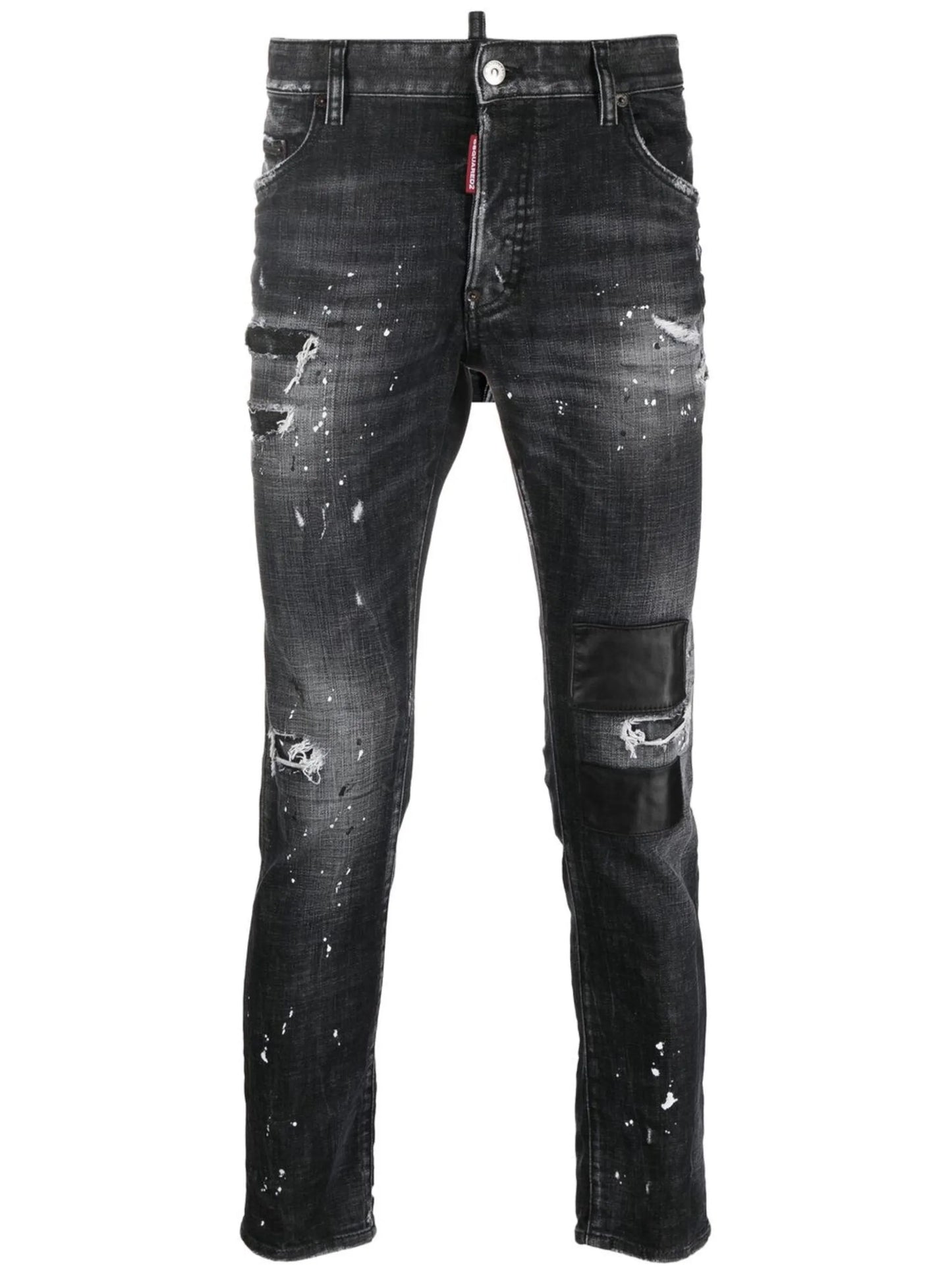 Skater distressed-finish jeans