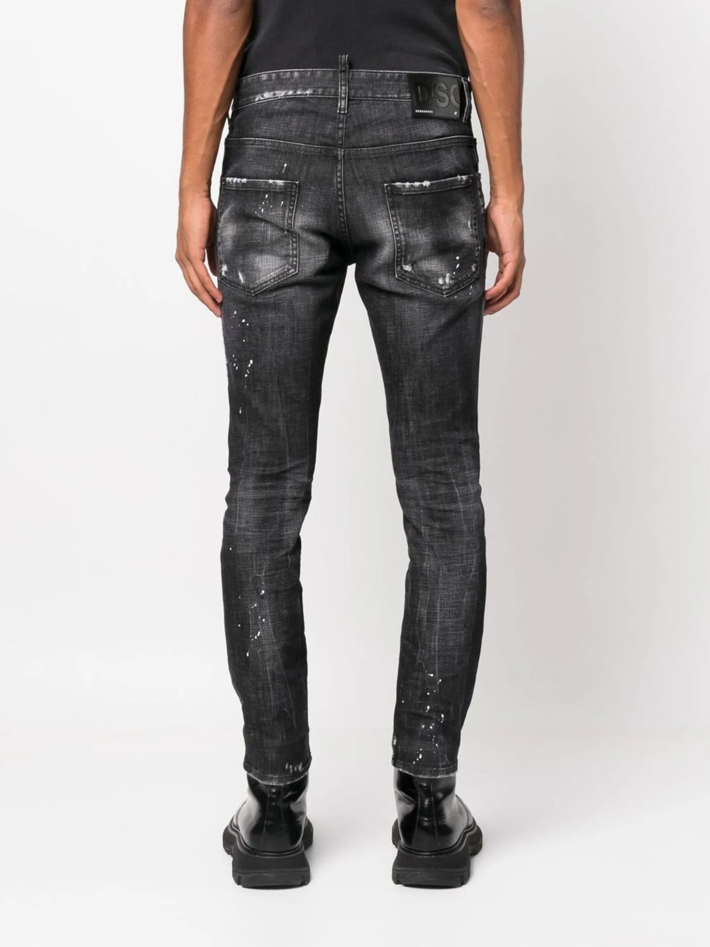 Skater distressed-finish jeans