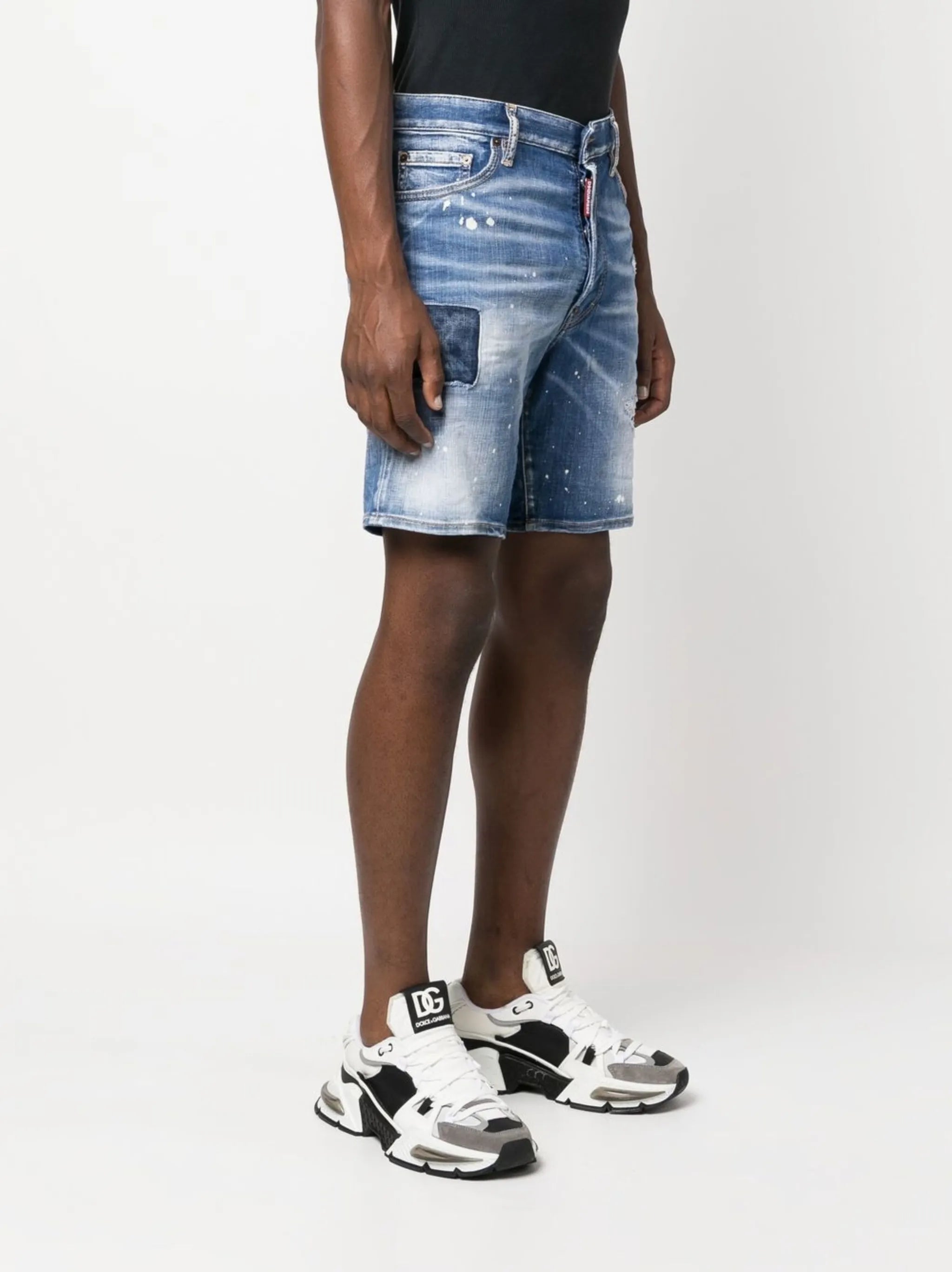 distressed denim shorts