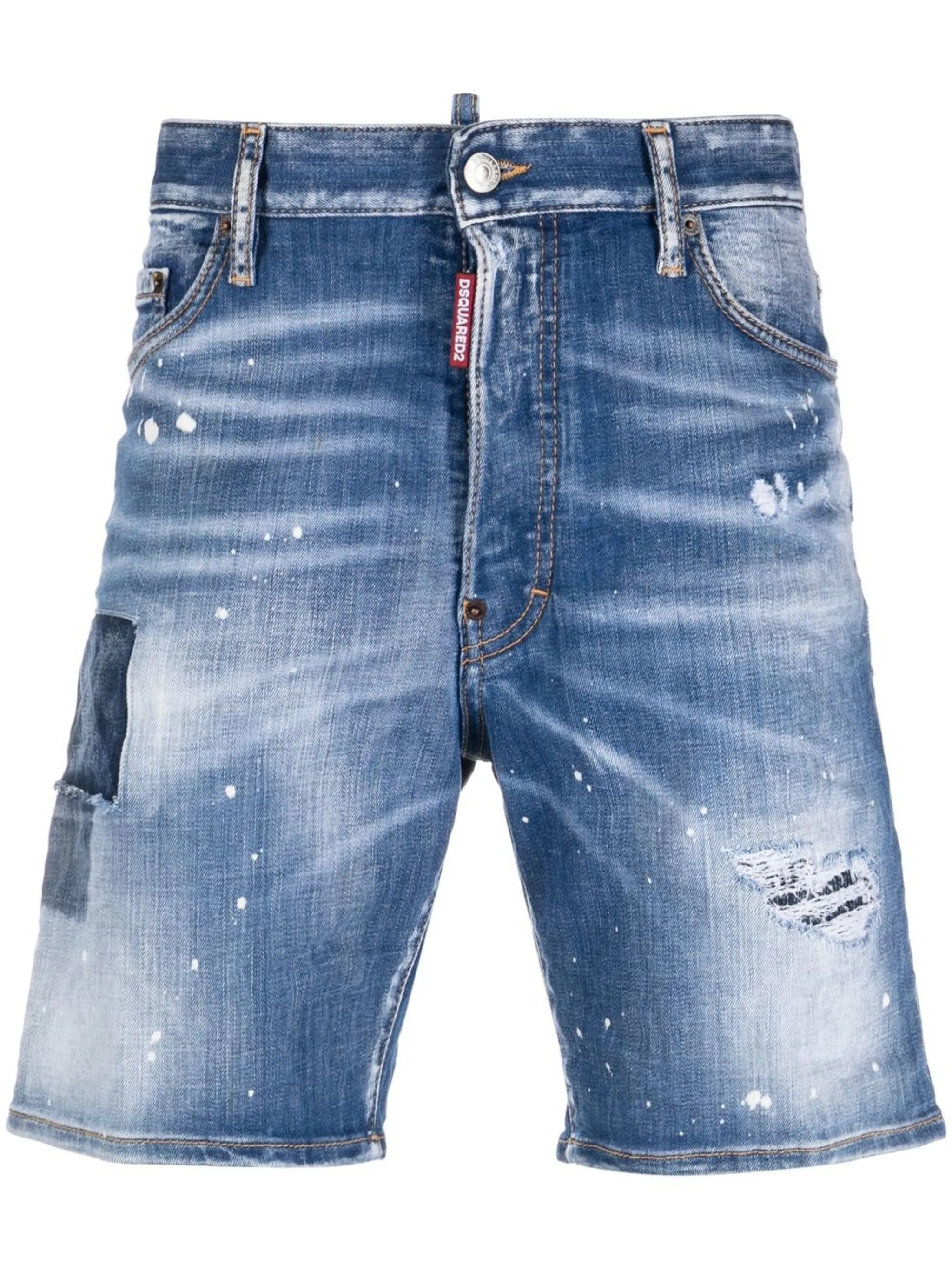 distressed denim shorts