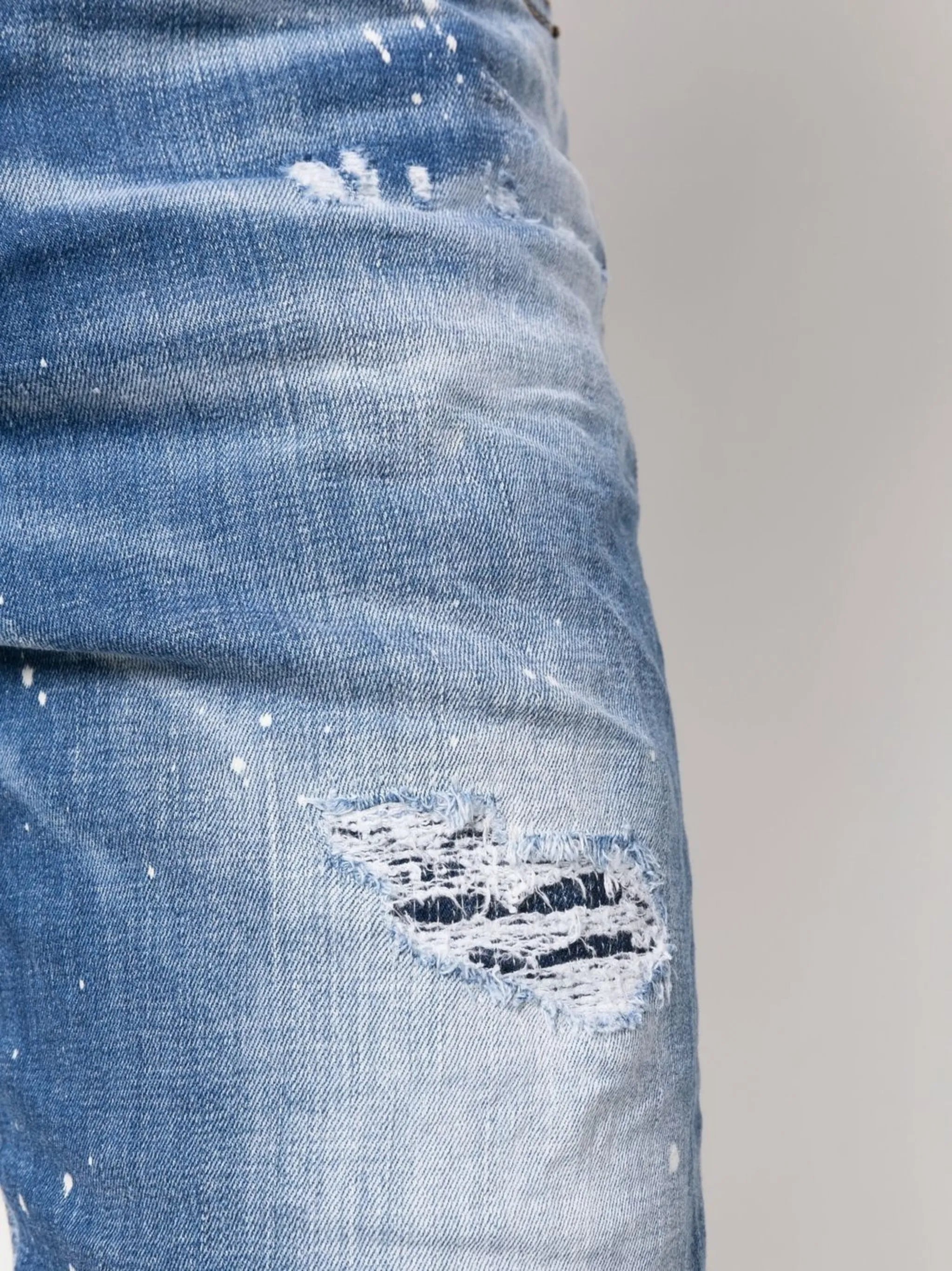 distressed denim shorts