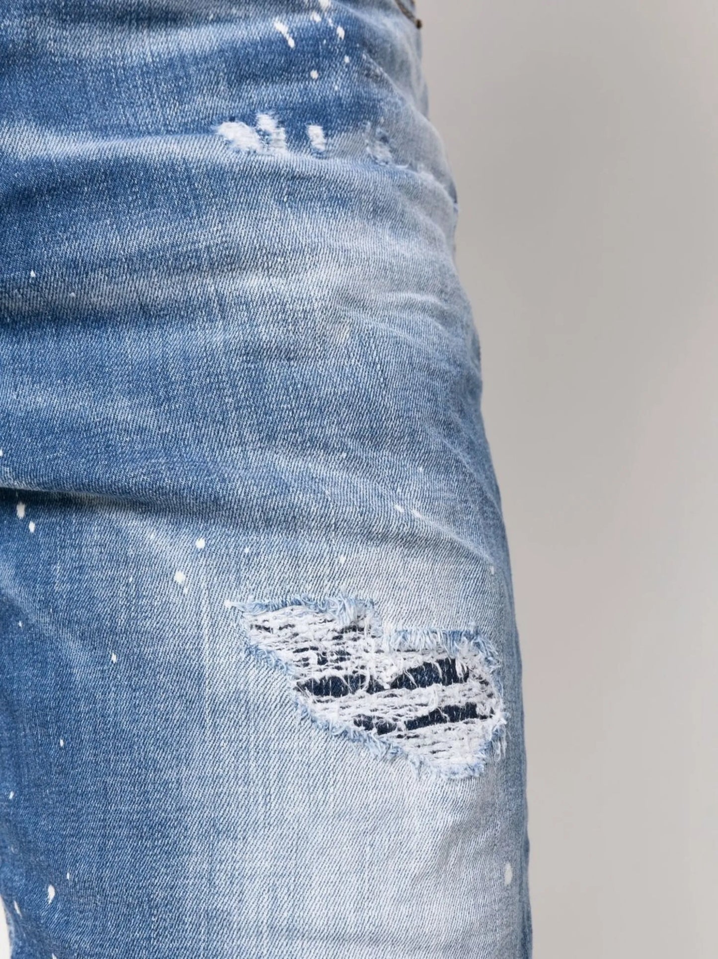 distressed denim shorts