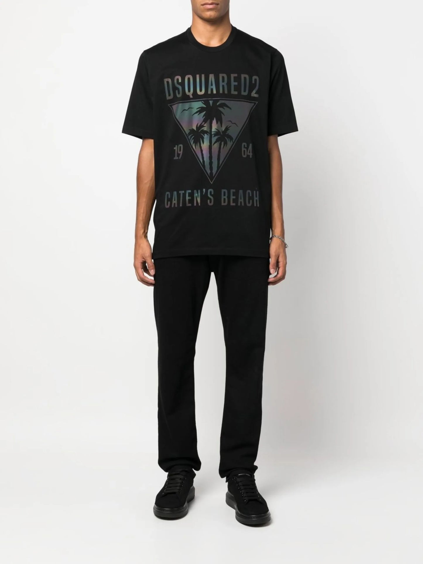 graphic-print logo T-shirt