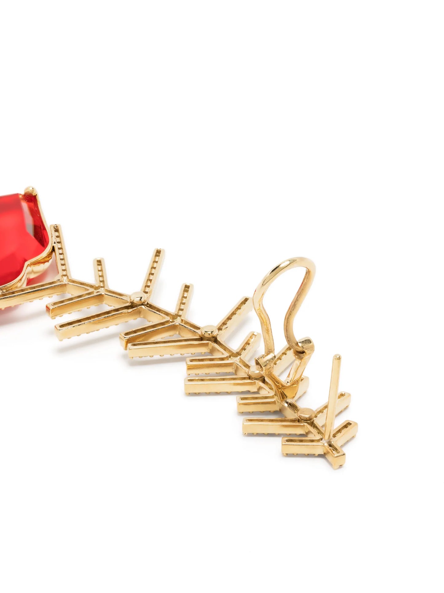 18kt yellow gold Mwah! diamond earring