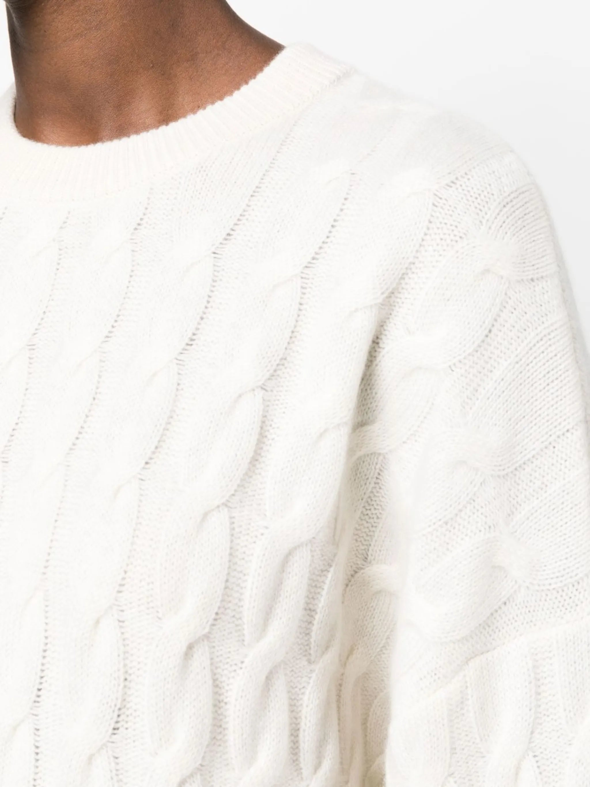 cable-knit cashmere jumper