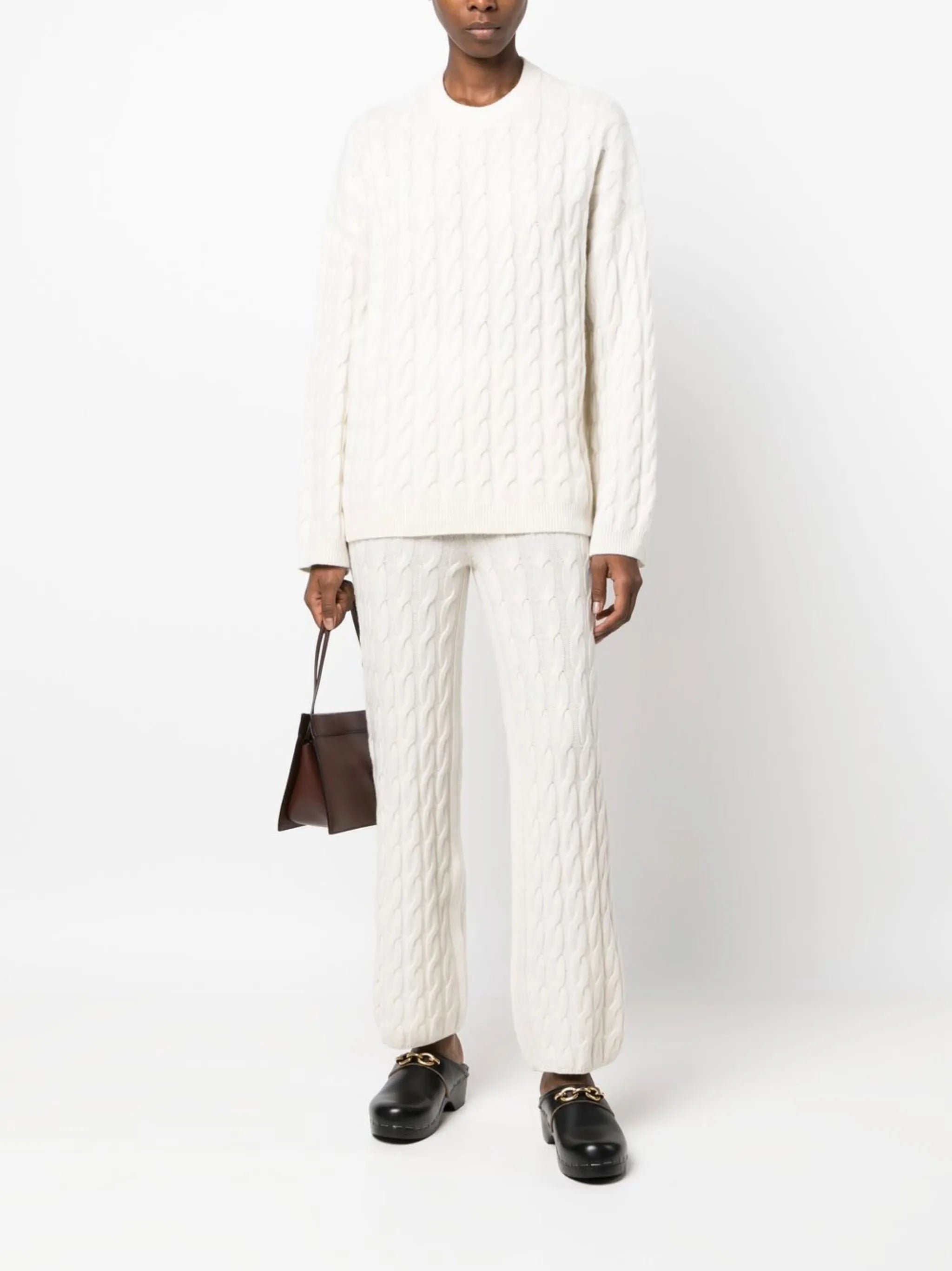 cable-knit cashmere jumper