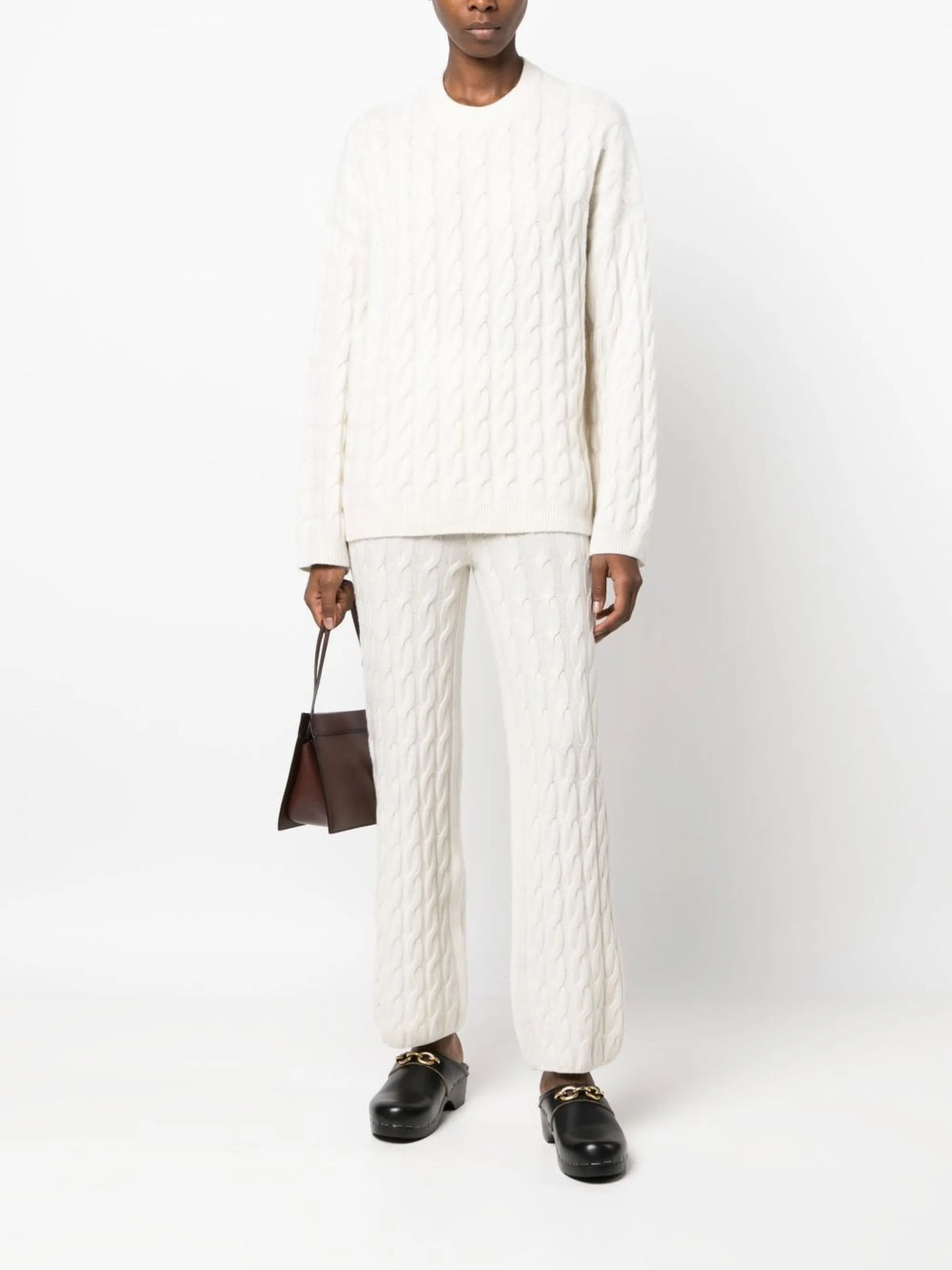 cable-knit cashmere jumper