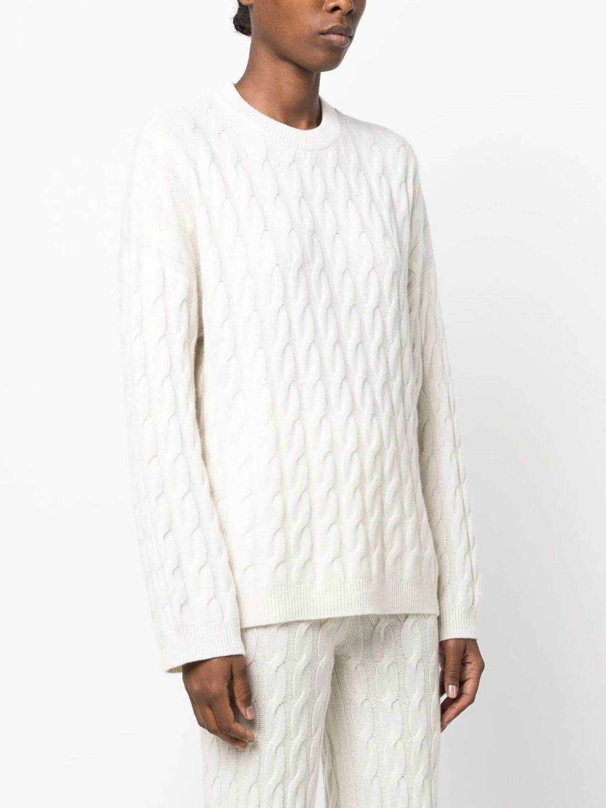 cable-knit cashmere jumper