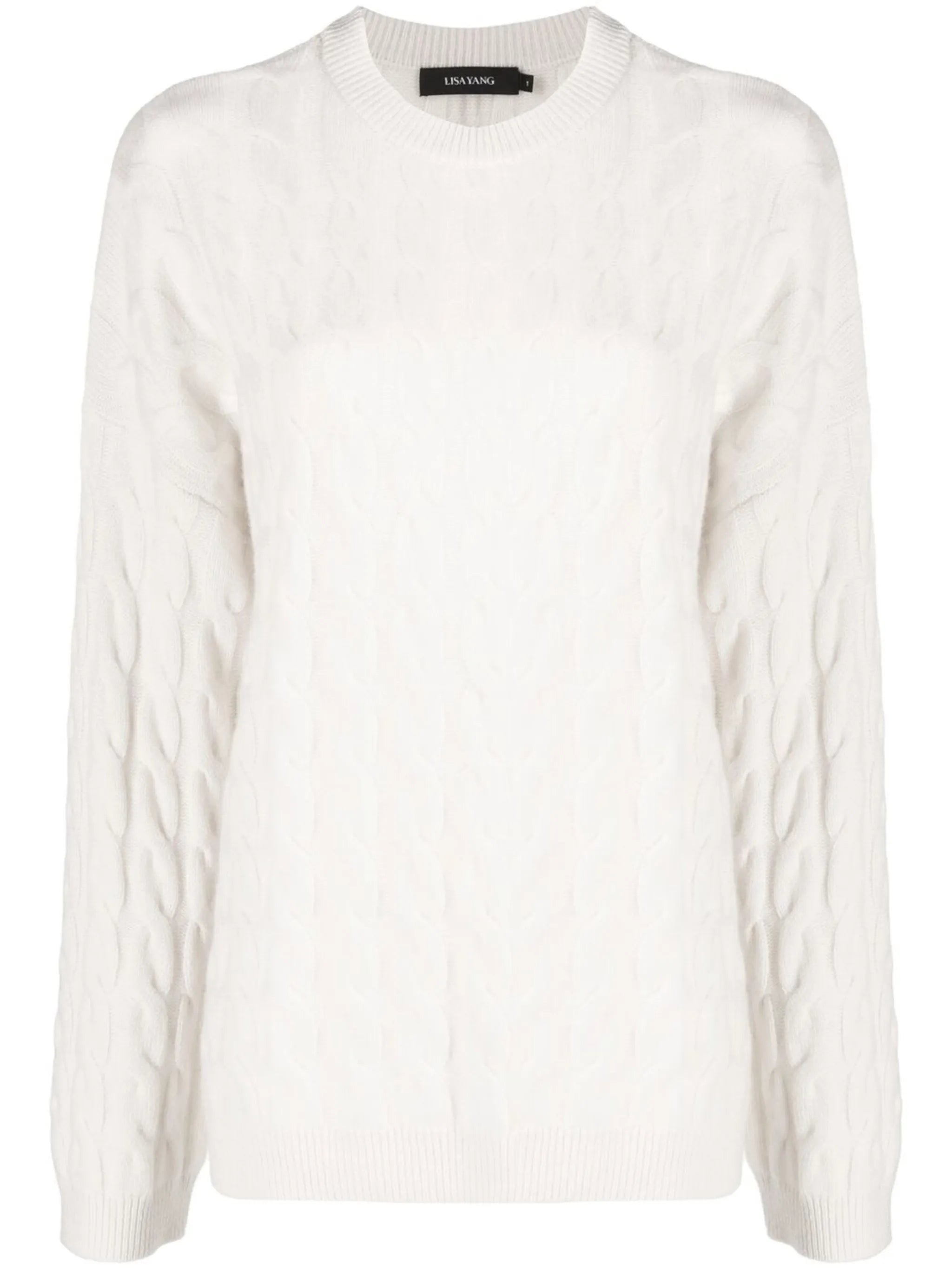 cable-knit cashmere jumper