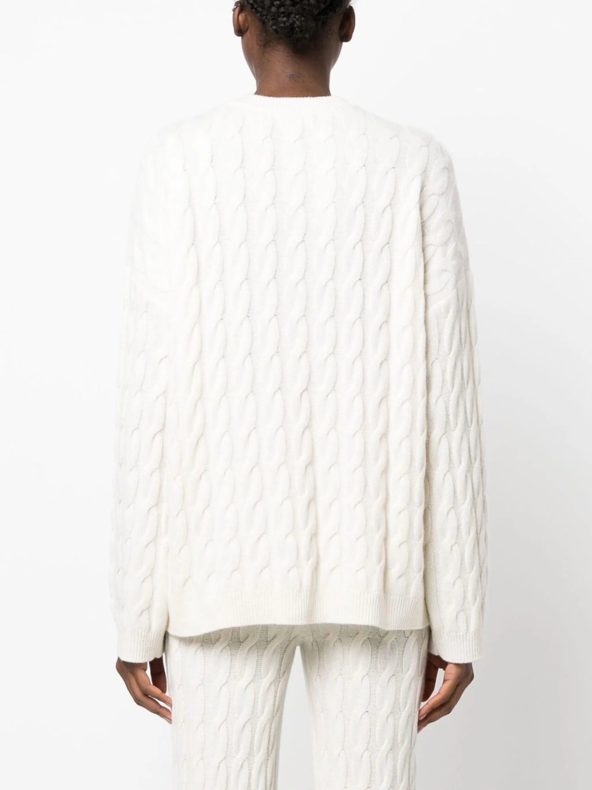 cable-knit cashmere jumper