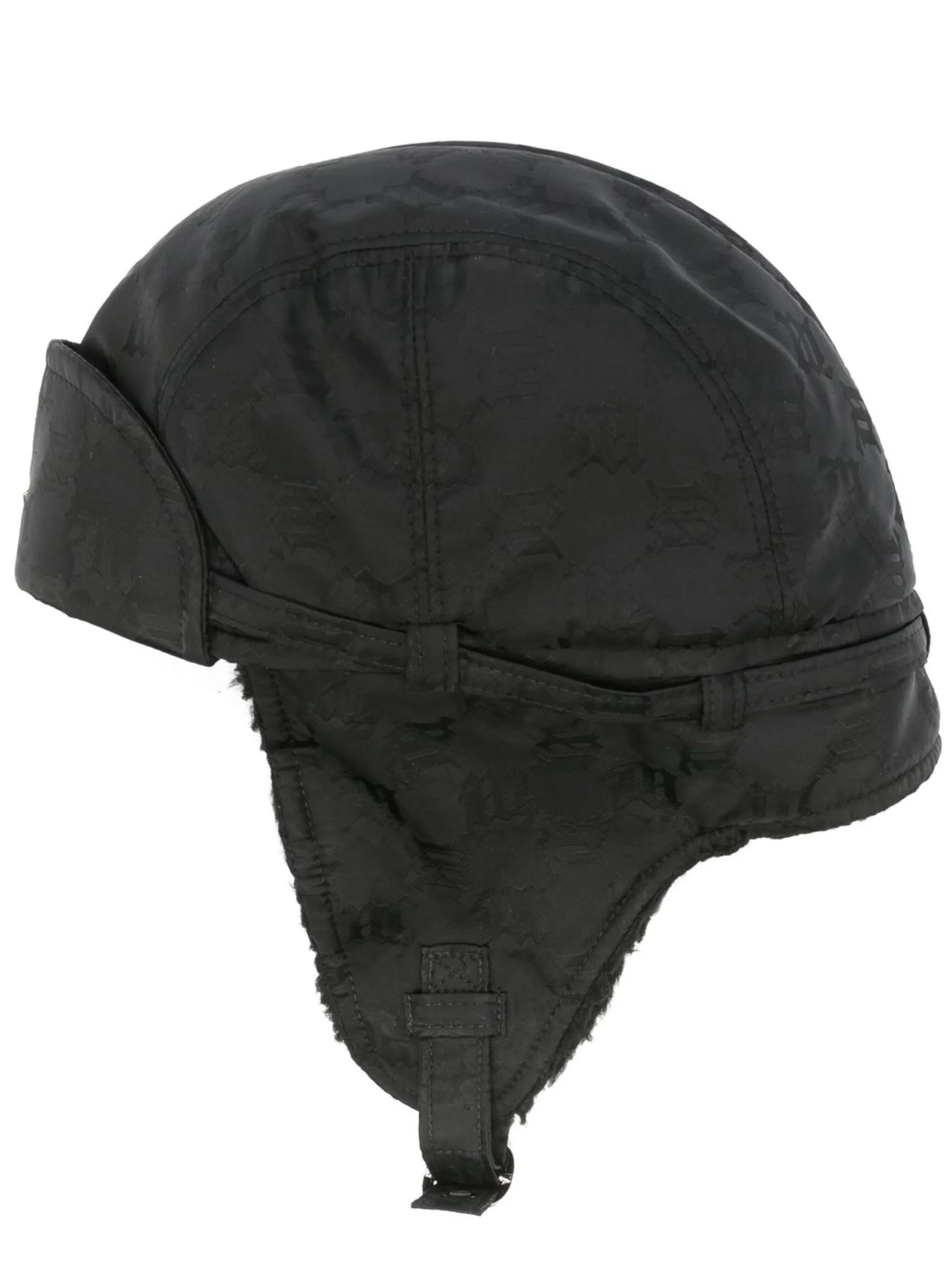 monogram-print pilot hat