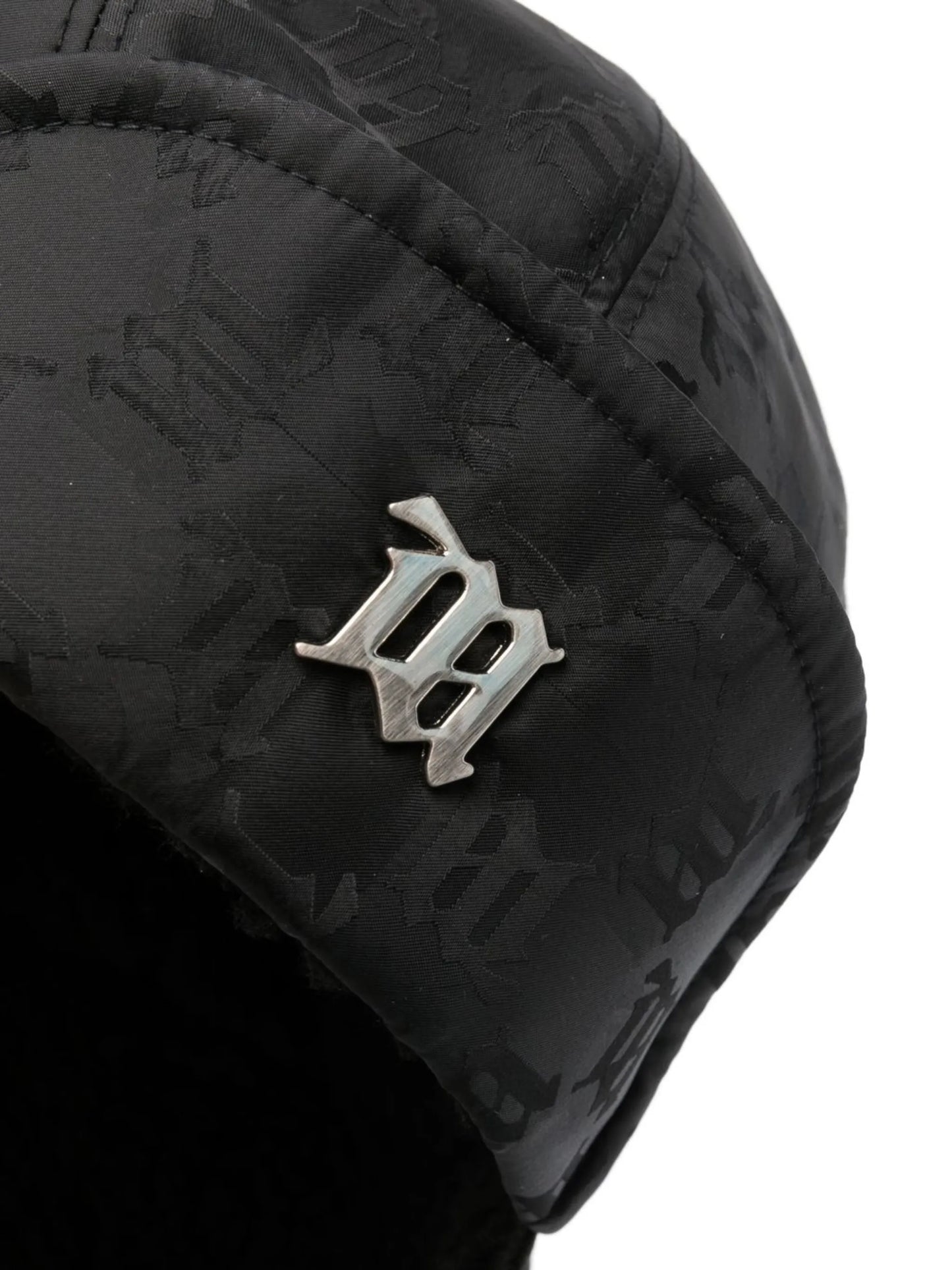 monogram-print pilot hat