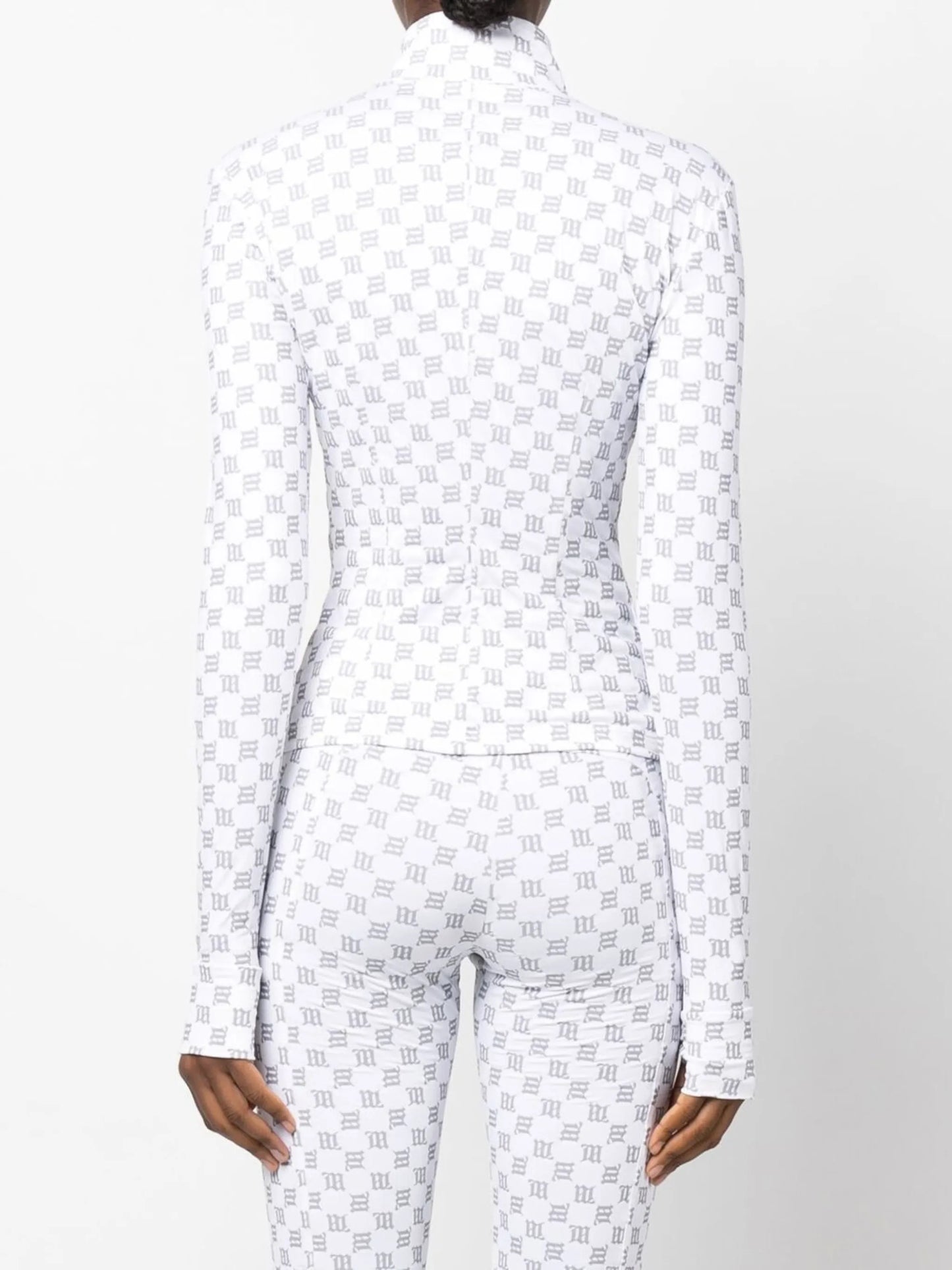 monogram-pattern ski top